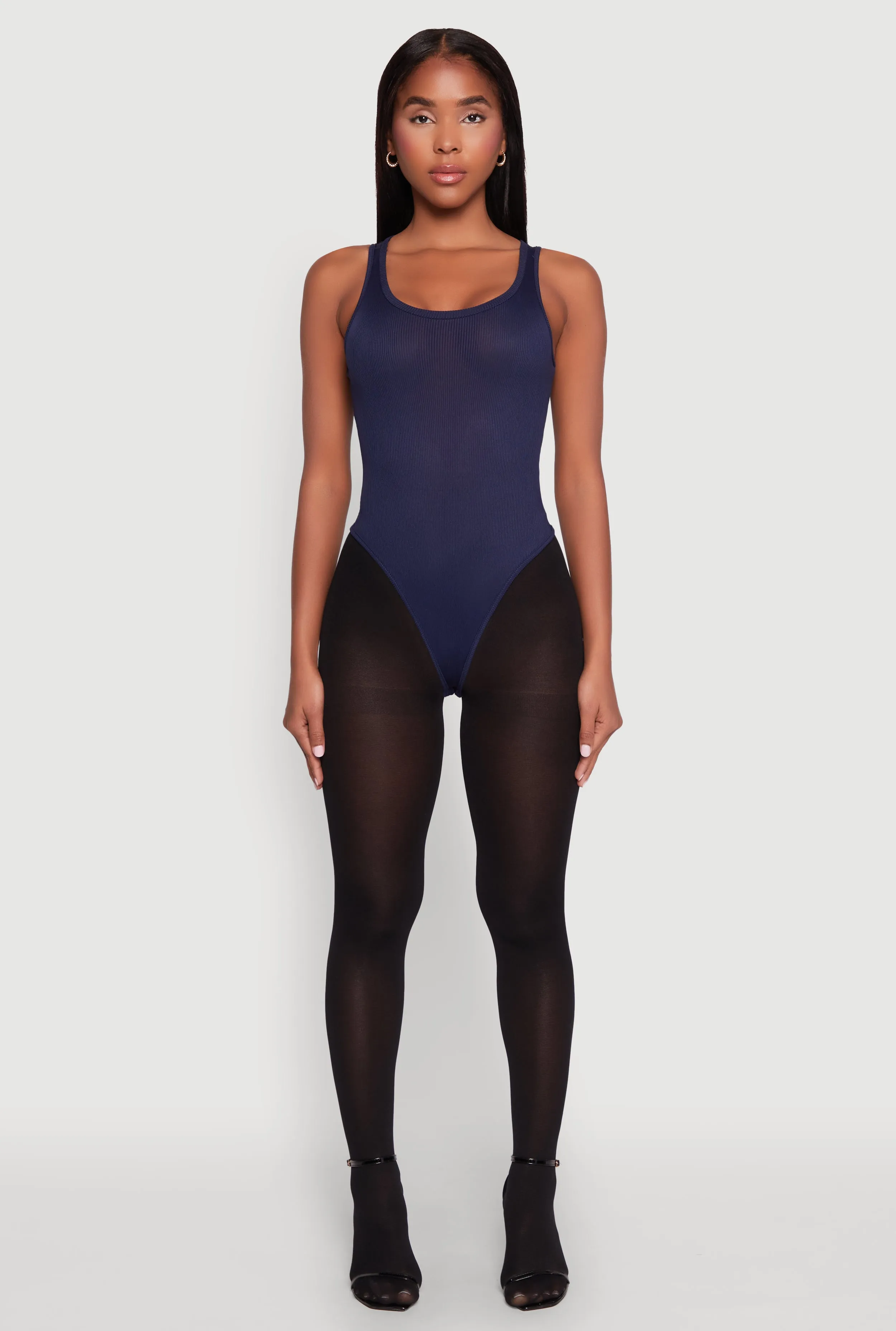 Daisy Basic Ribbed Knit Tank Bodysuit sold by Rainbow product image thumbnail 4