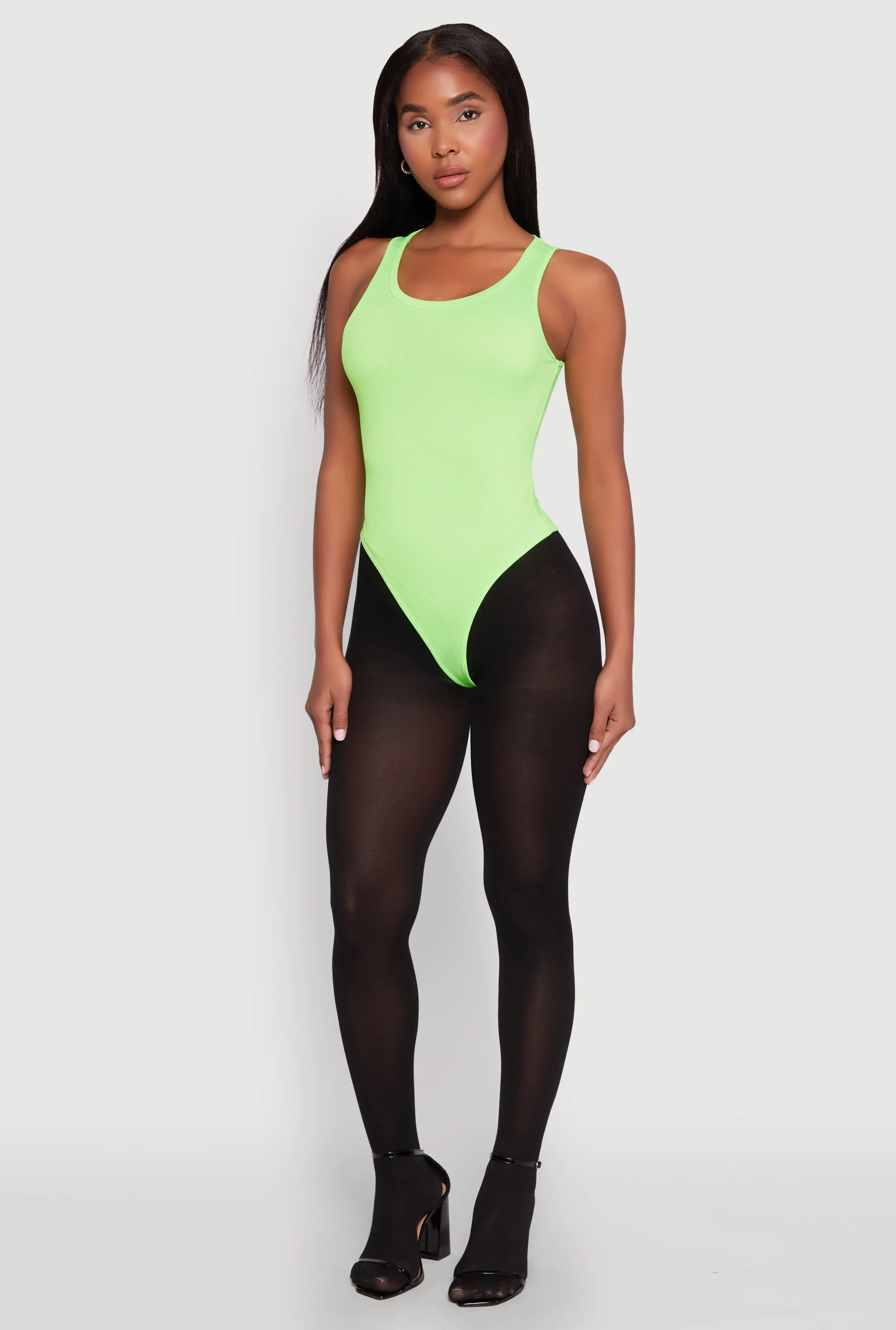 Daisy Basic Ribbed Knit Tank Bodysuit sold by Rainbow product image thumbnail 3