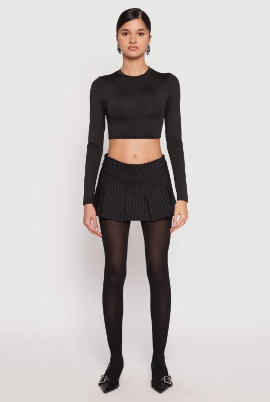 Daisy Long Sleeve High Neck Crop Top sold by Rainbow