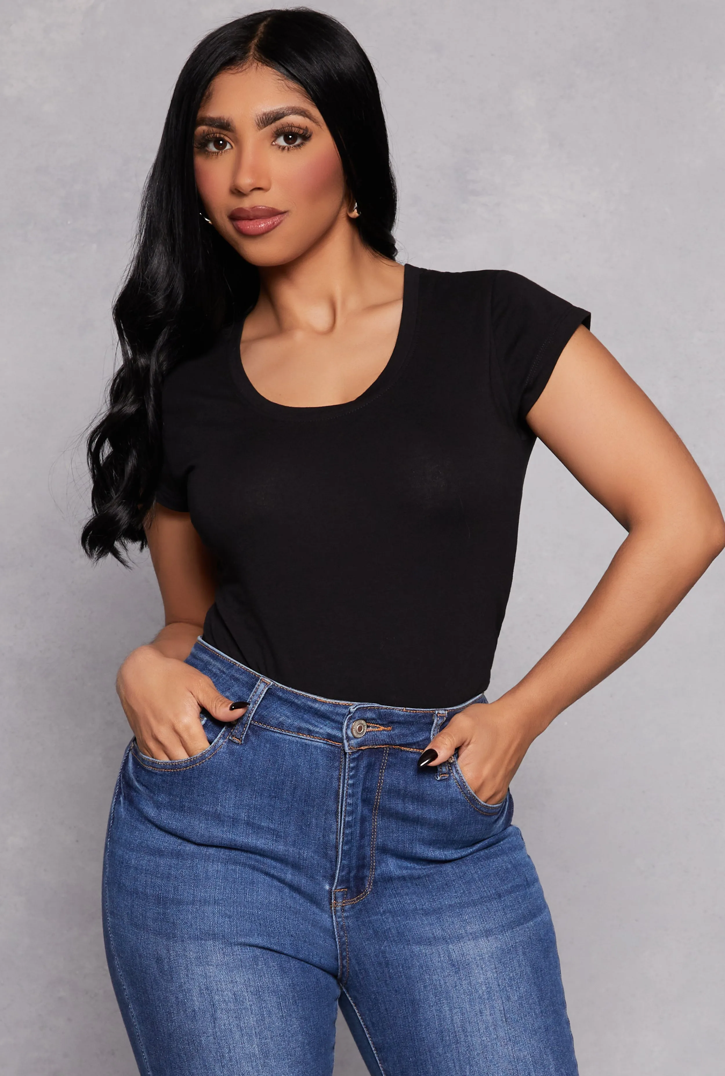 Short Sleeve Scoop Neck T Shirt sold by Rainbow