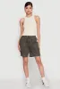 Seamless Rib Knit Crew Neck Tank Top sold by Rainbow