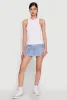 Seamless Rib Knit Crew Neck Tank Top sold by Rainbow