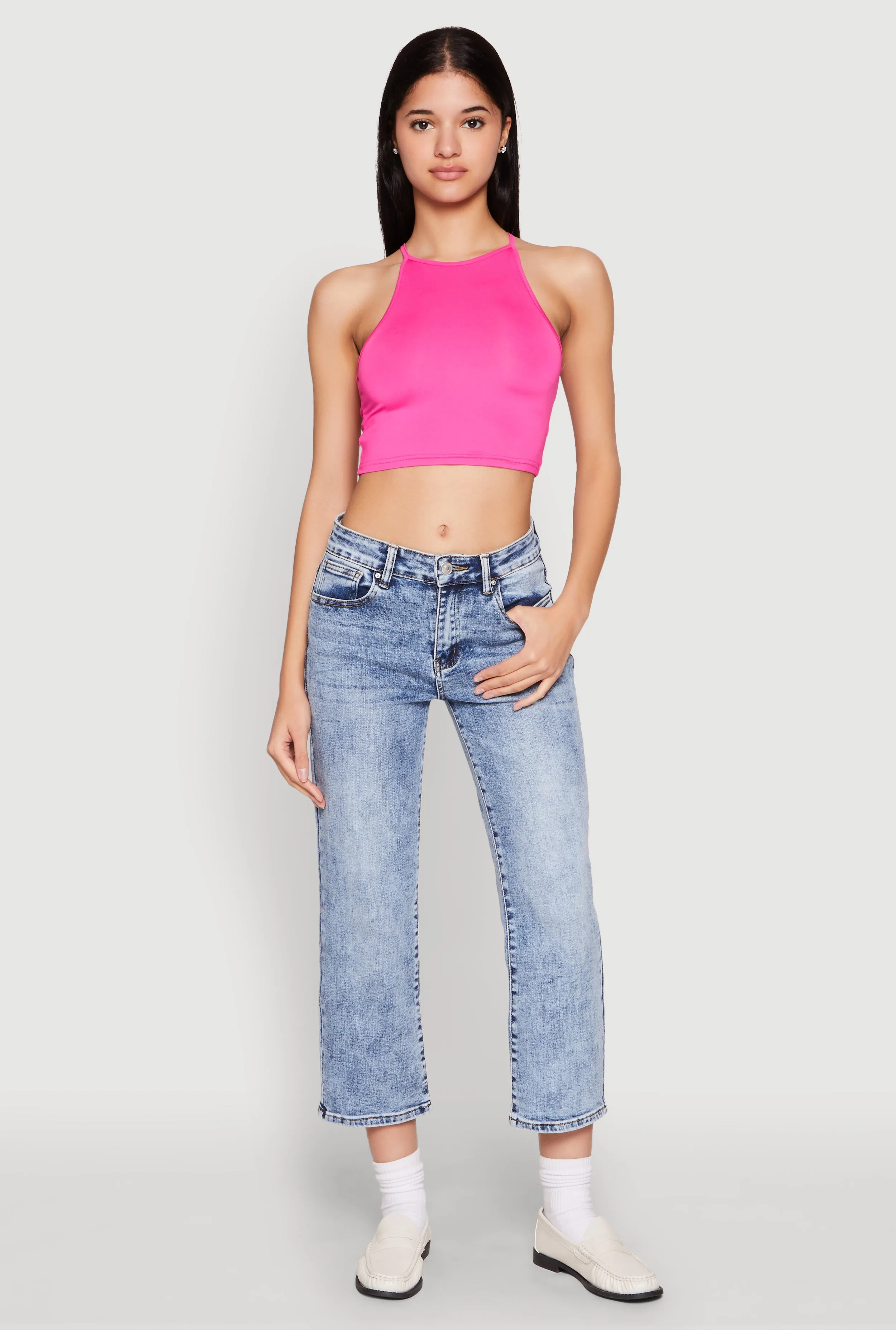 Daisy High Neck Cropped Tank Top sold by Rainbow product image thumbnail 5