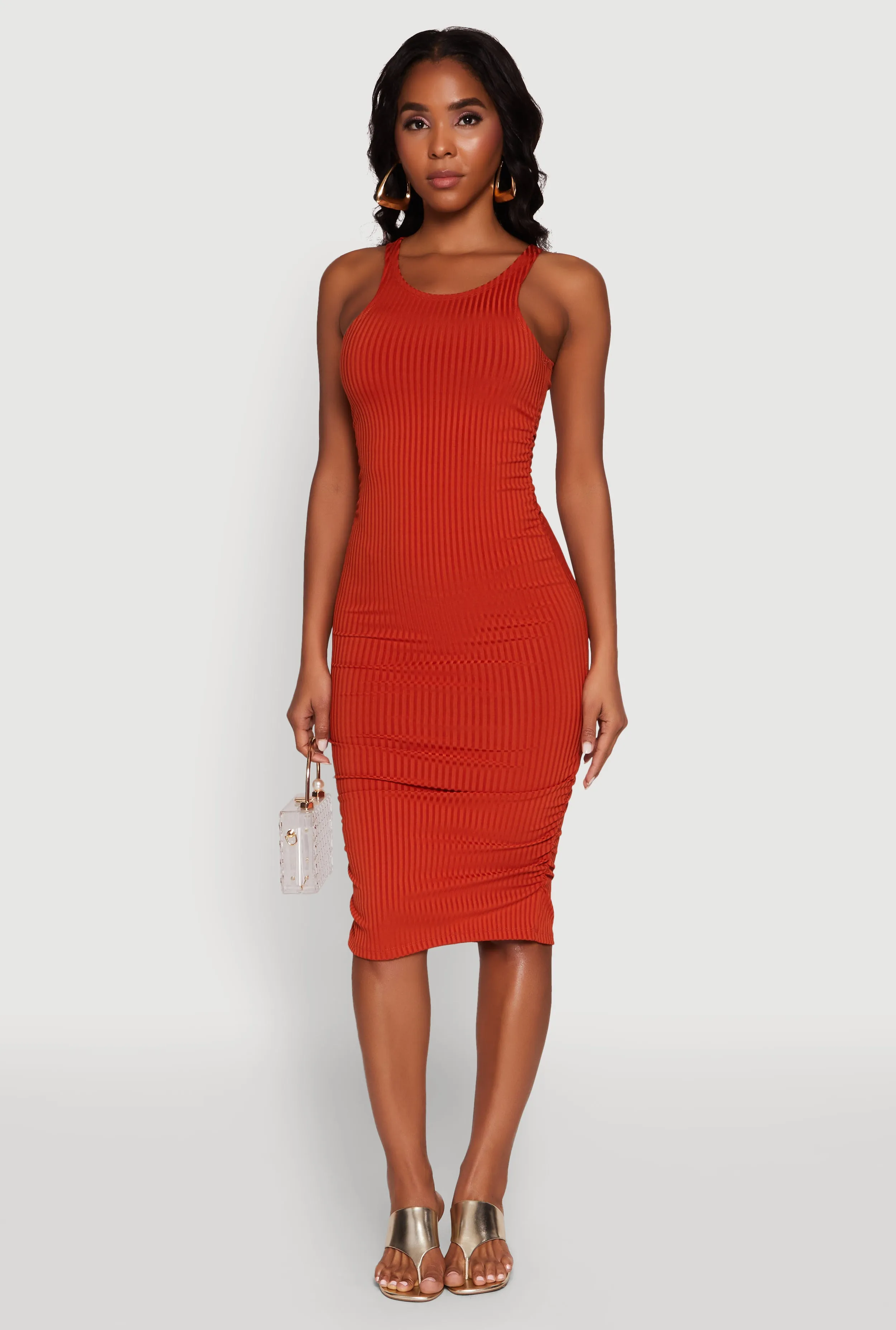 Rib Knit Tank Midi Dress sold by Rainbow product image thumbnail 4