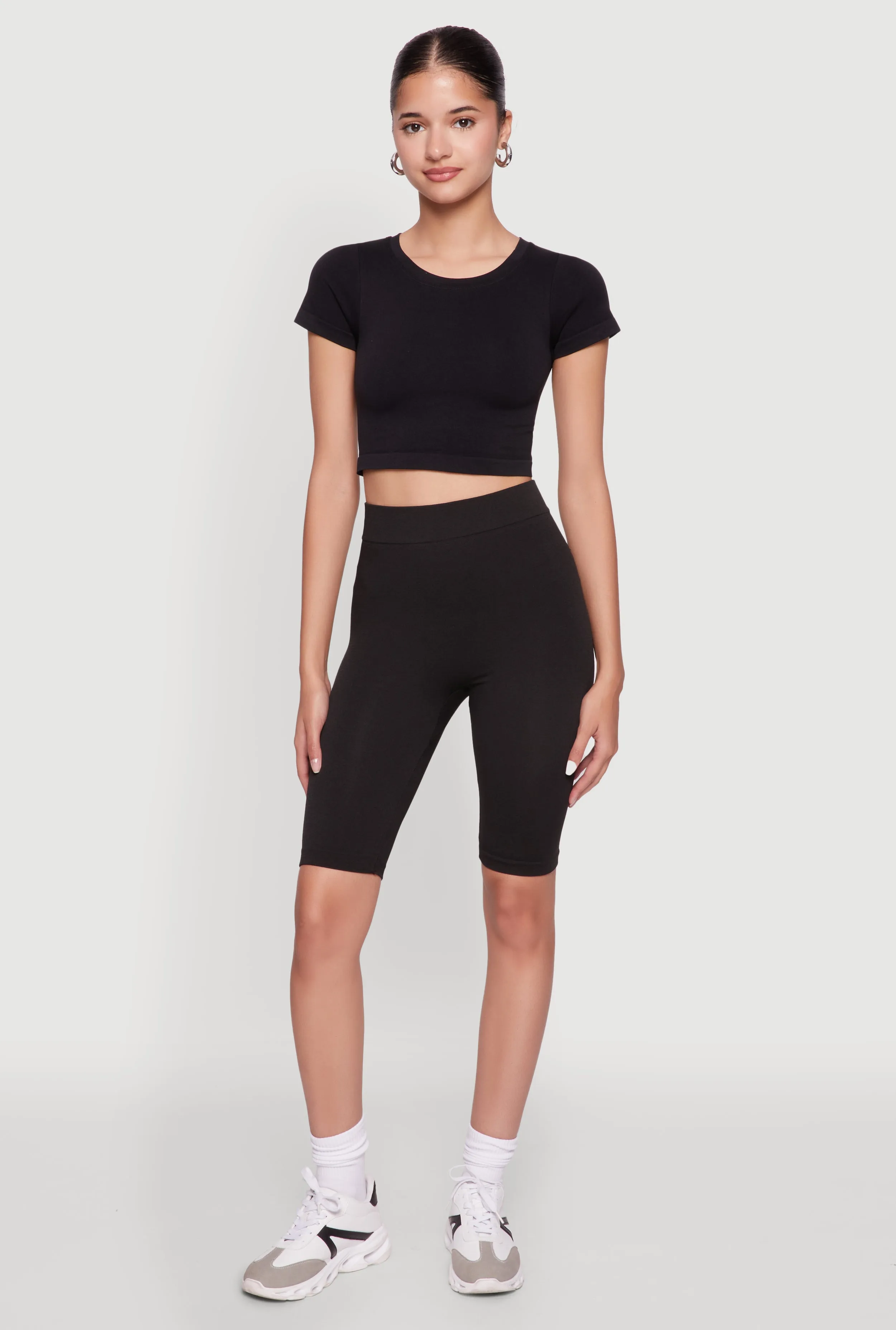 Seamless Crew Neck Cropped Top sold by Rainbow