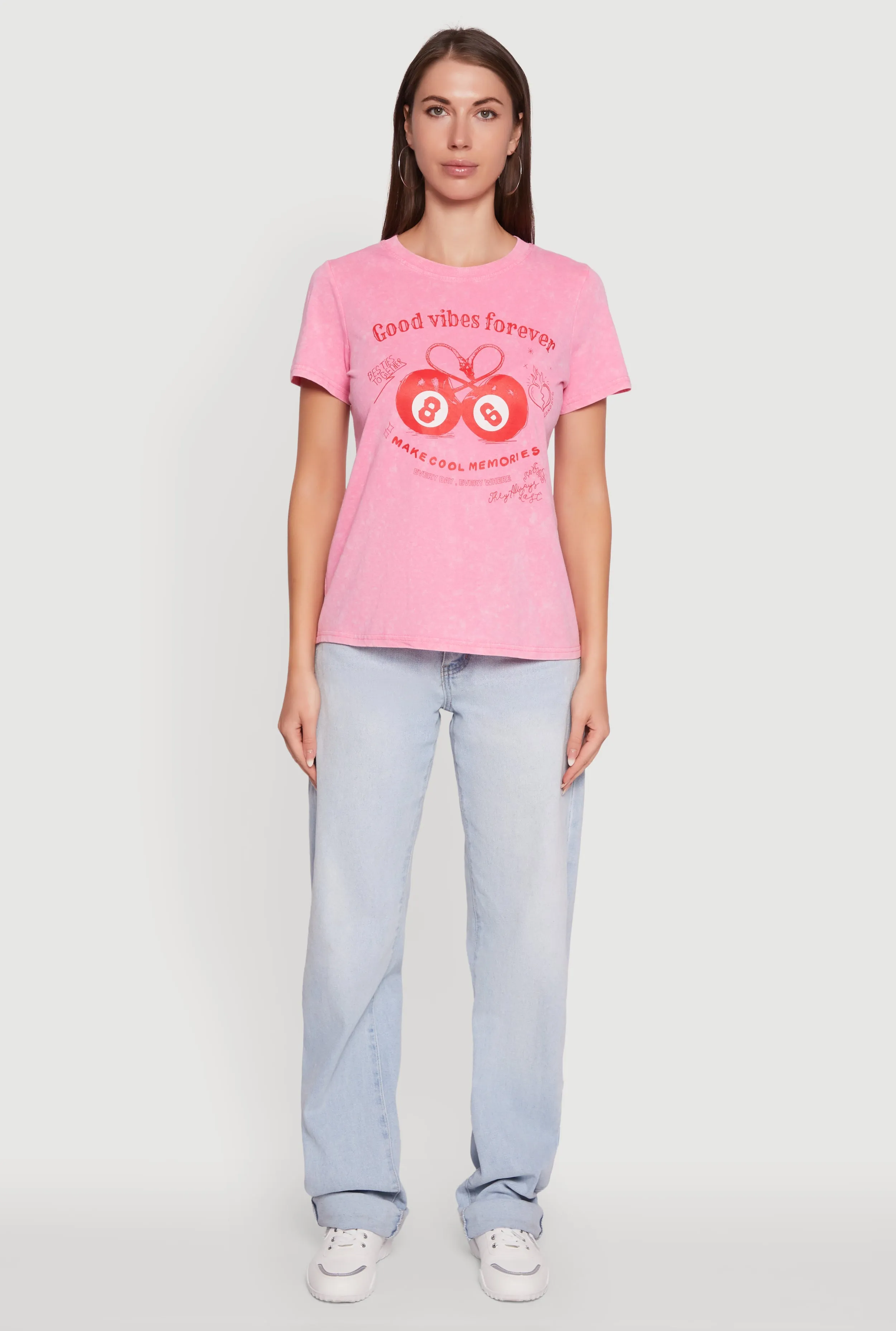 Mineral Wash Good Vibes Forever Graphic Tee sold by Rainbow product image thumbnail 3
