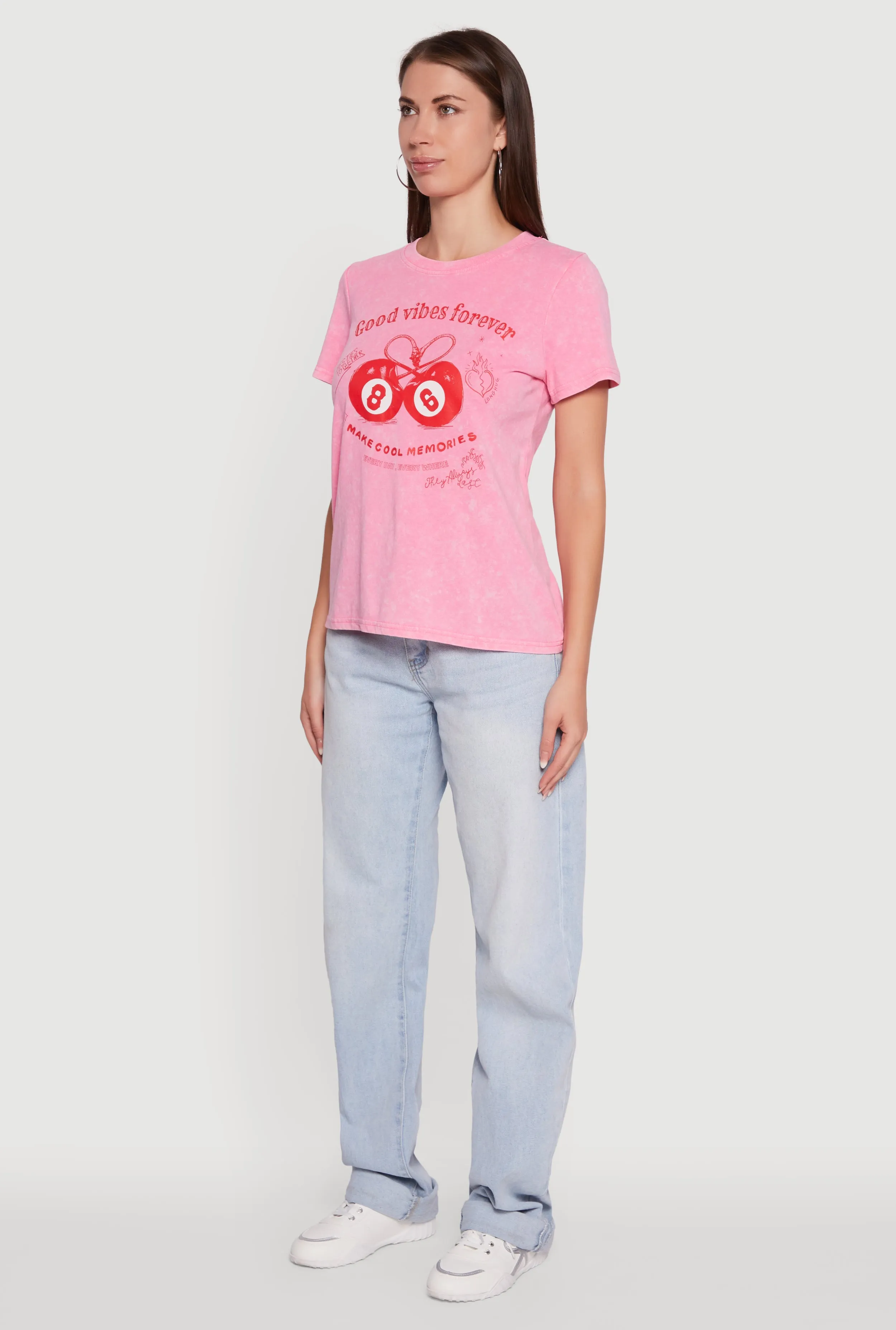 Mineral Wash Good Vibes Forever Graphic Tee sold by Rainbow product image thumbnail 5