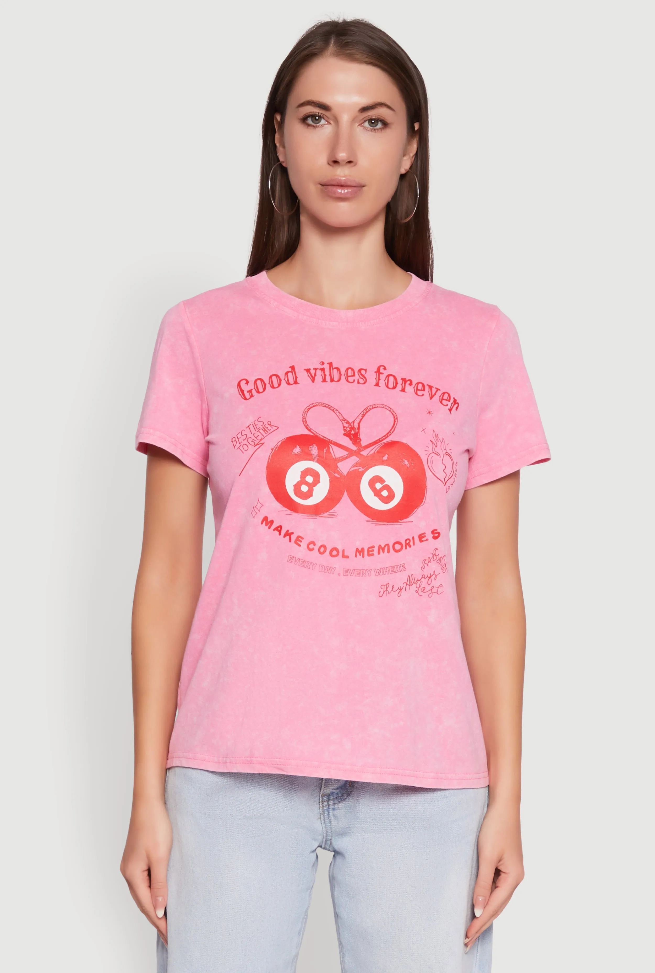 Mineral Wash Good Vibes Forever Graphic Tee sold by Rainbow product image thumbnail 2