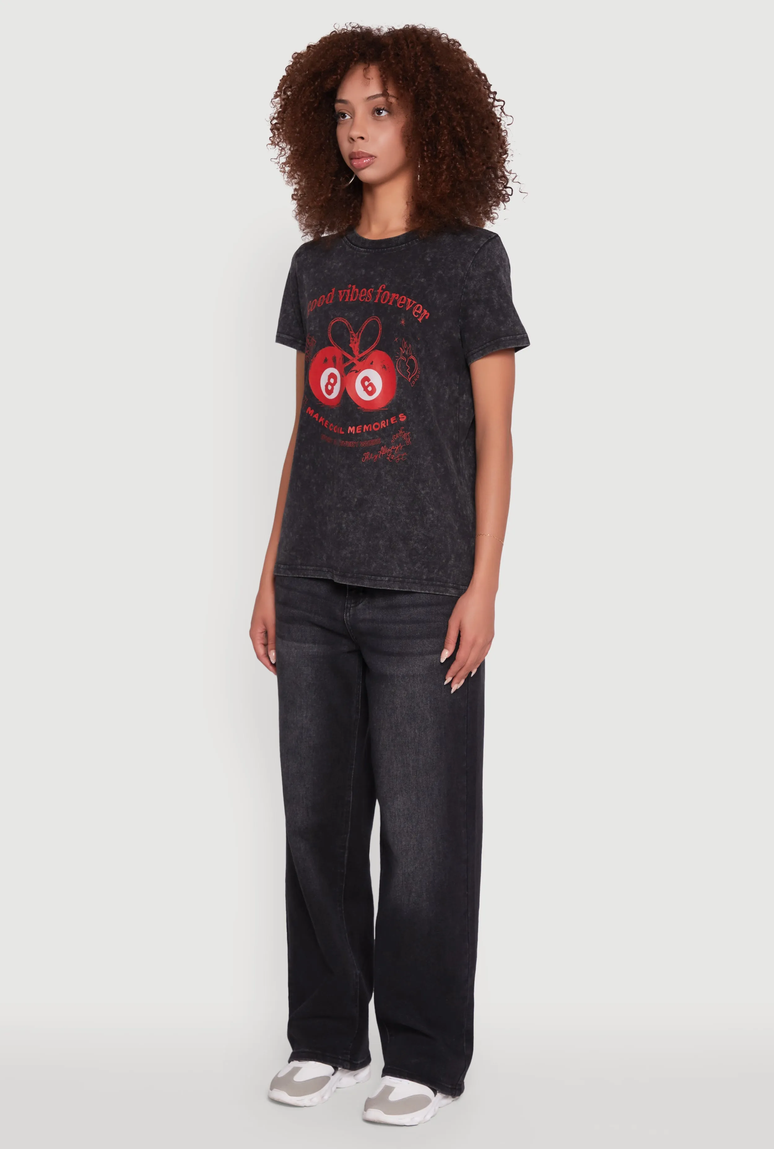 Mineral Wash Good Vibes Forever Graphic Tee sold by Rainbow product image thumbnail 5