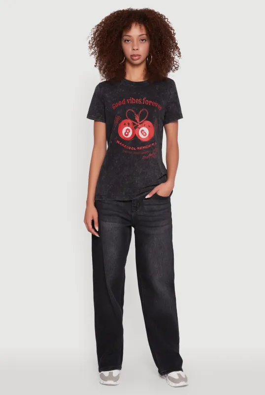 Mineral Wash Good Vibes Forever Graphic Tee sold by Rainbow