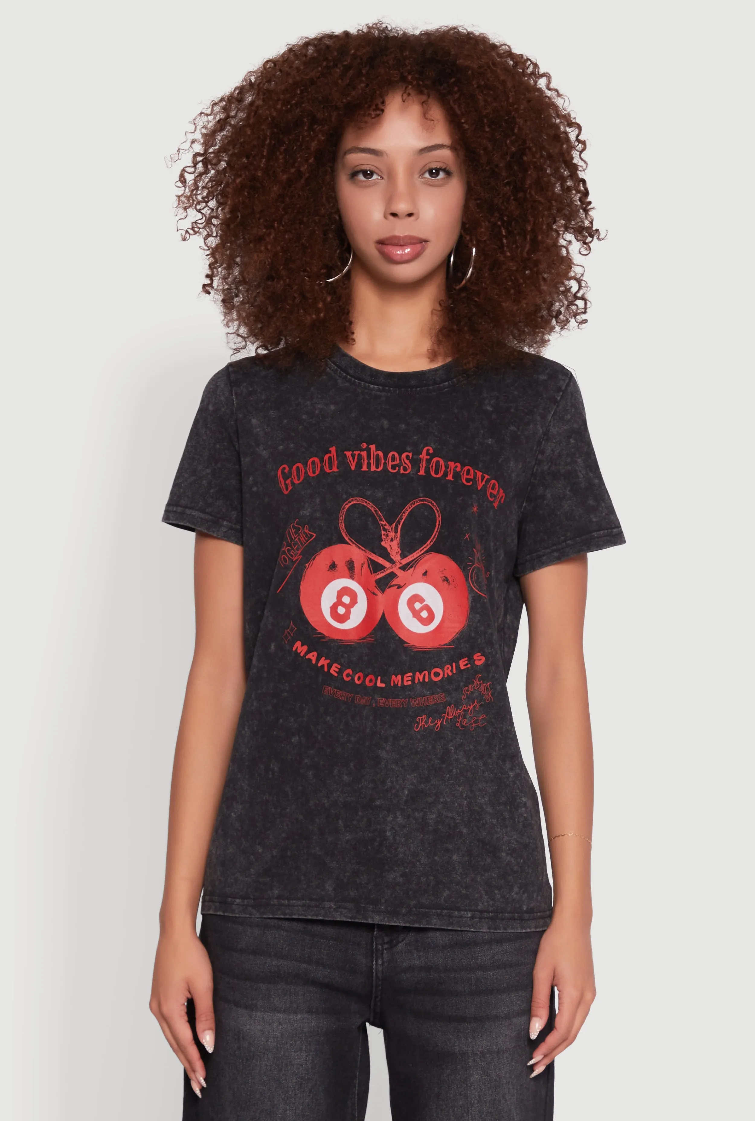 Mineral Wash Good Vibes Forever Graphic Tee sold by Rainbow product image thumbnail 2