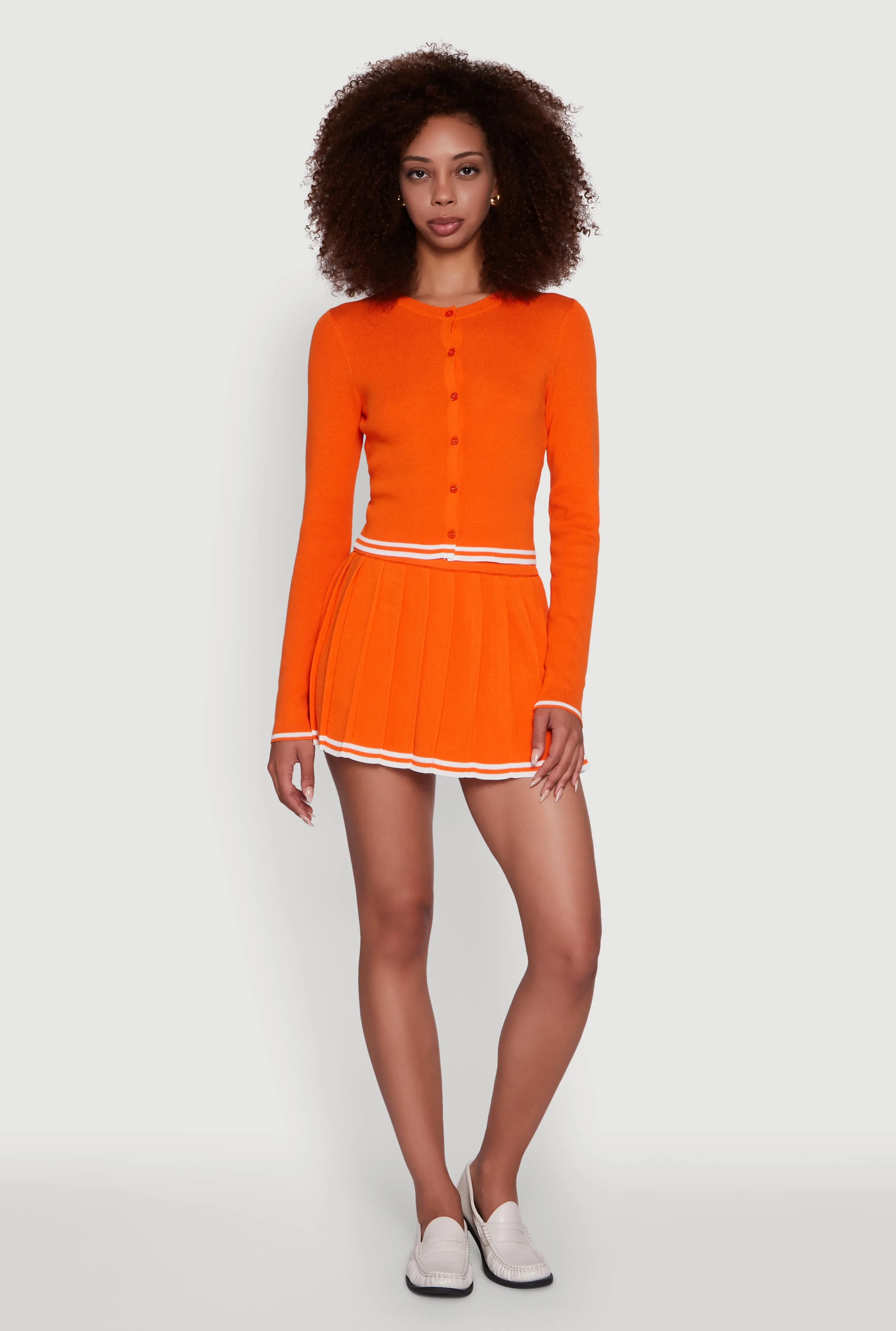 Daisy Button Front Varsity Stripe Cardigan sold by Rainbow product image thumbnail 3