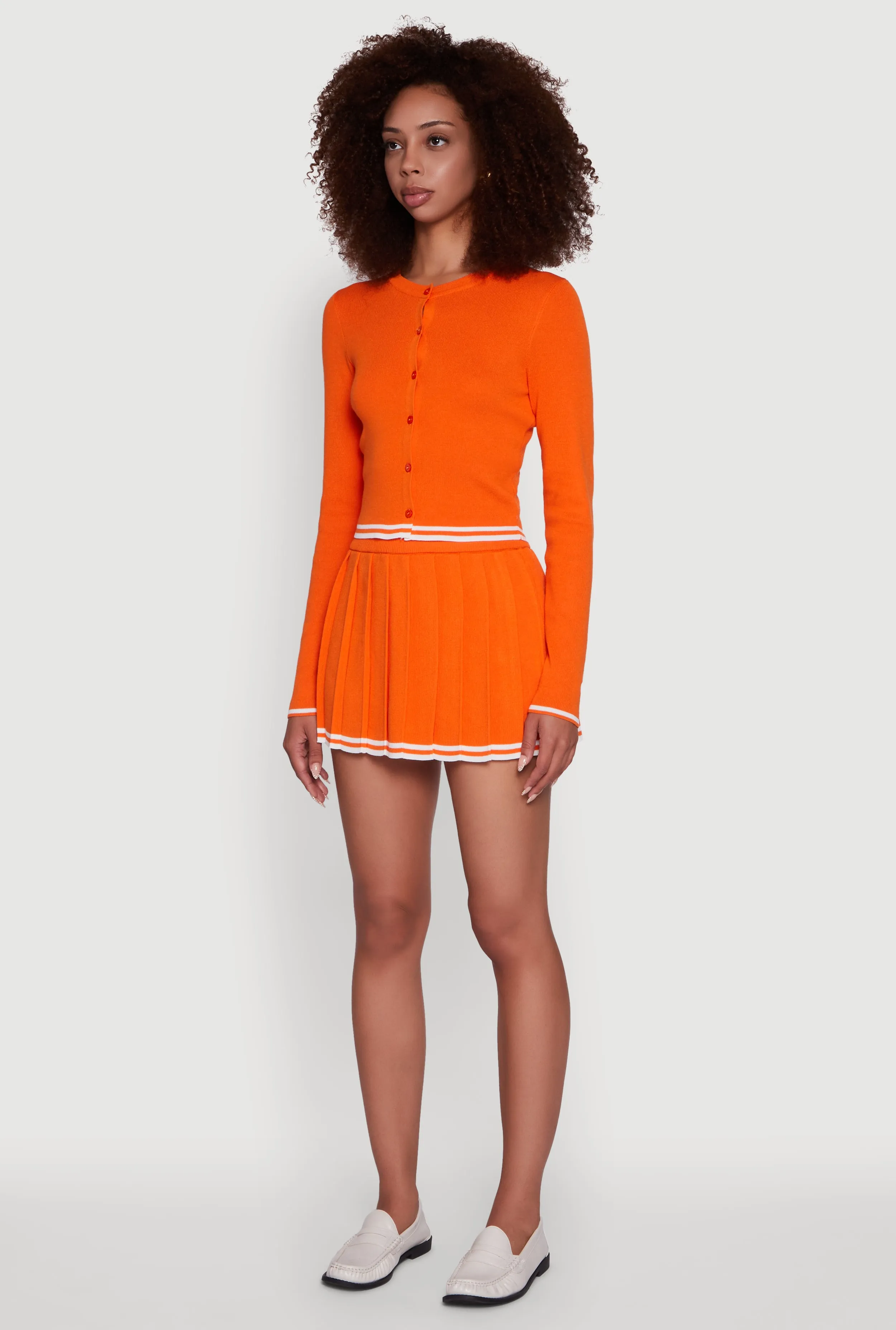 Daisy Button Front Varsity Stripe Cardigan sold by Rainbow product image thumbnail 5