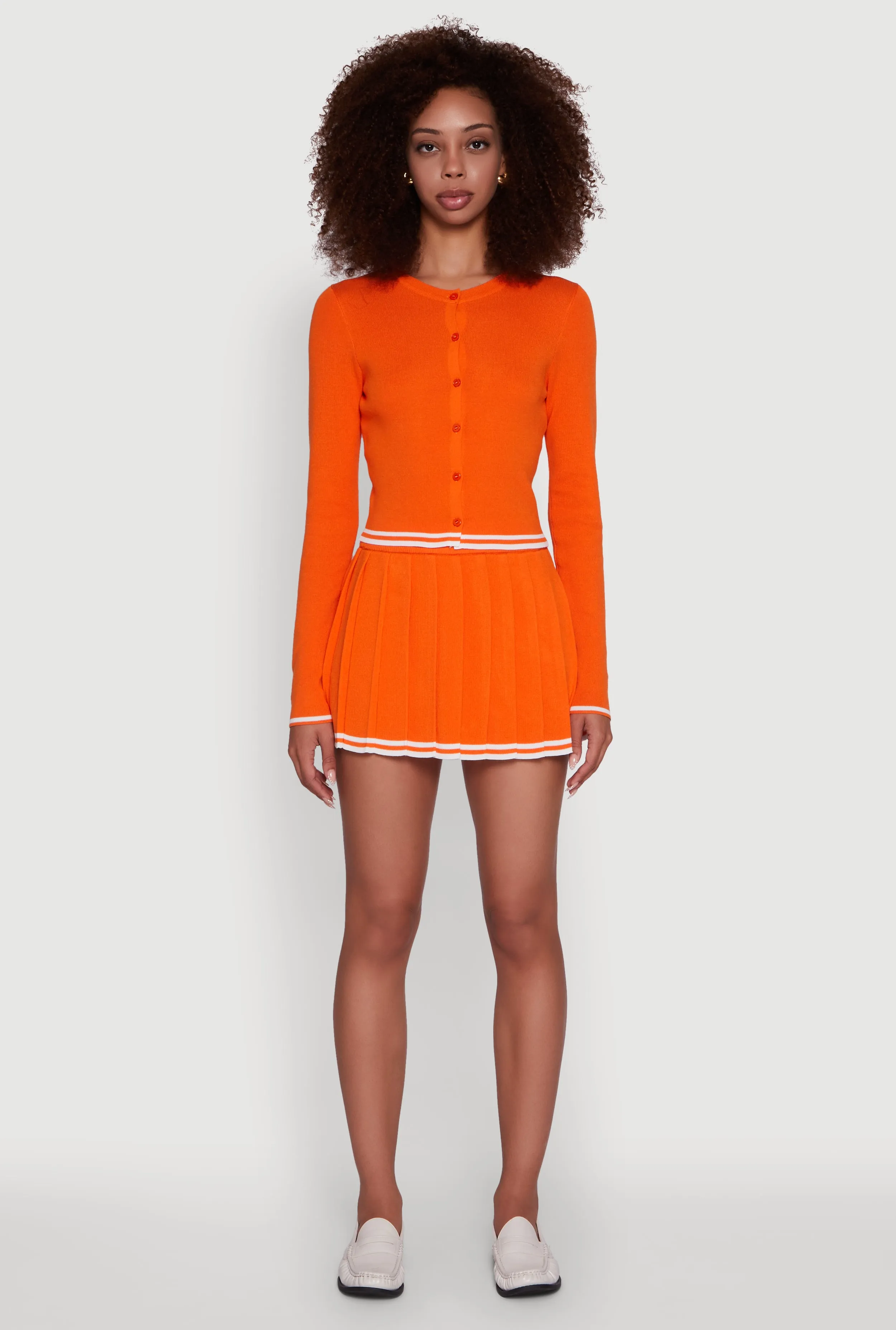 Daisy Button Front Varsity Stripe Cardigan sold by Rainbow product image thumbnail 2