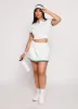 Daisy Knit Varsity Stripe Detail Pleated Skort sold by Rainbow