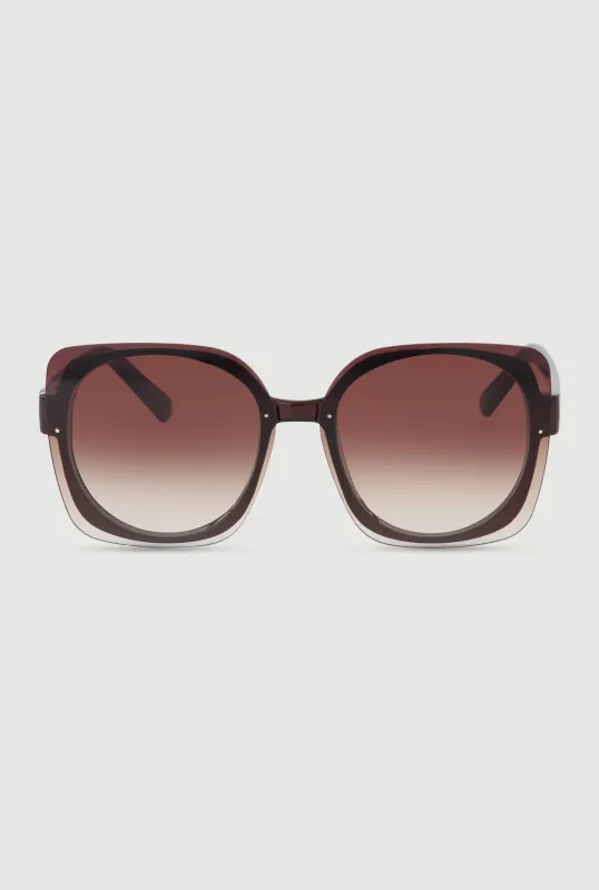 Square Ombre Lens Sunglasses sold by Rainbow