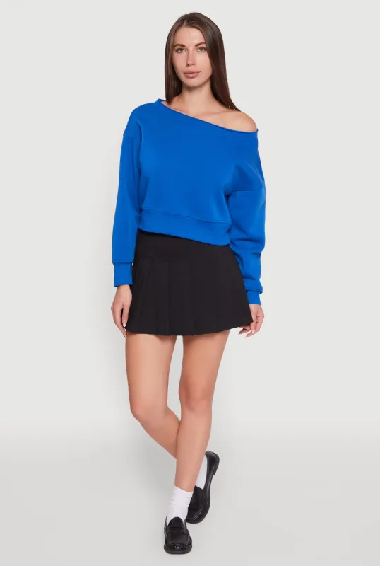 Long Sleeve Fleece Lined Crop Sweatshirt sold by Rainbow