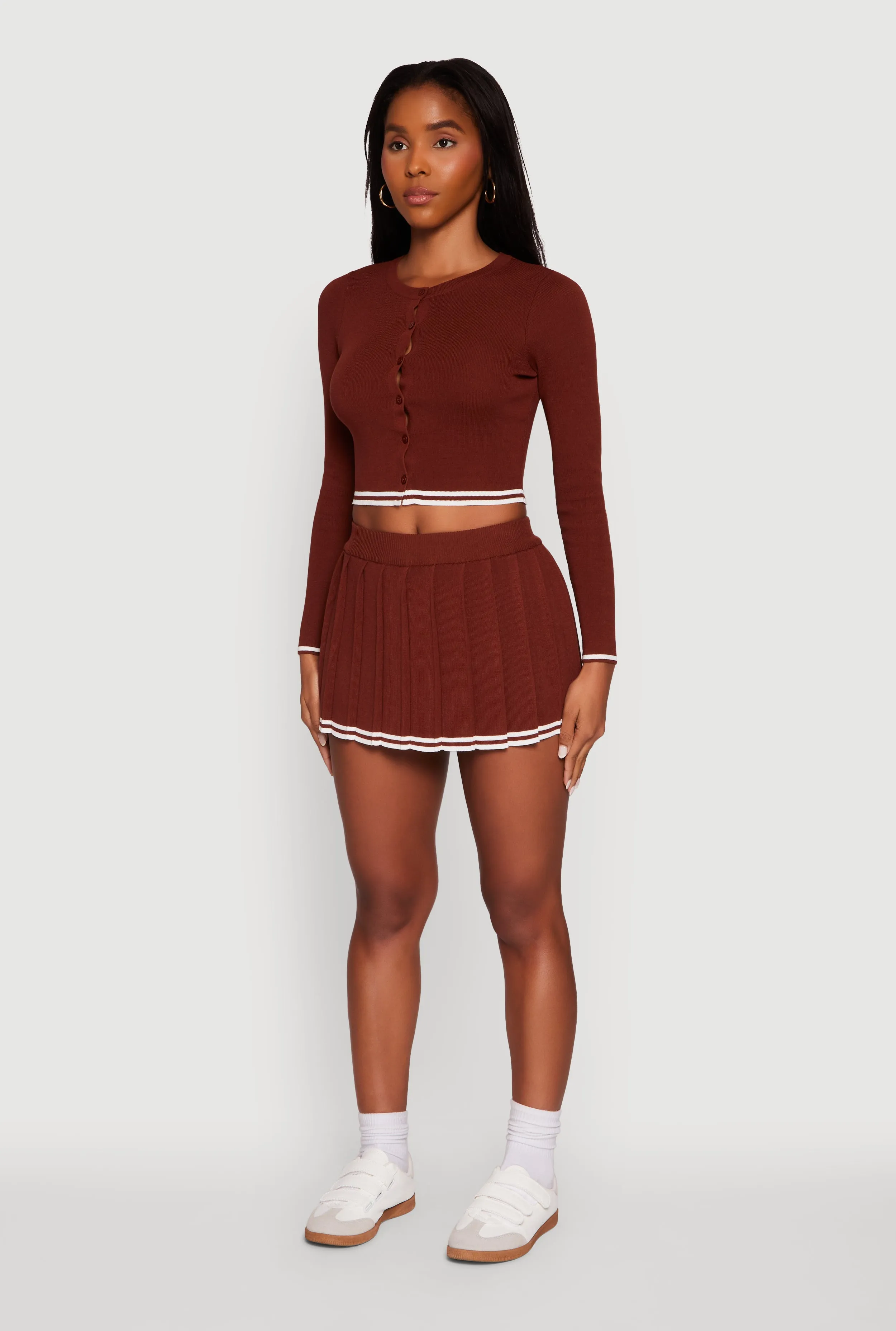 Daisy Button Front Varsity Stripe Cardigan sold by Rainbow product image thumbnail 5