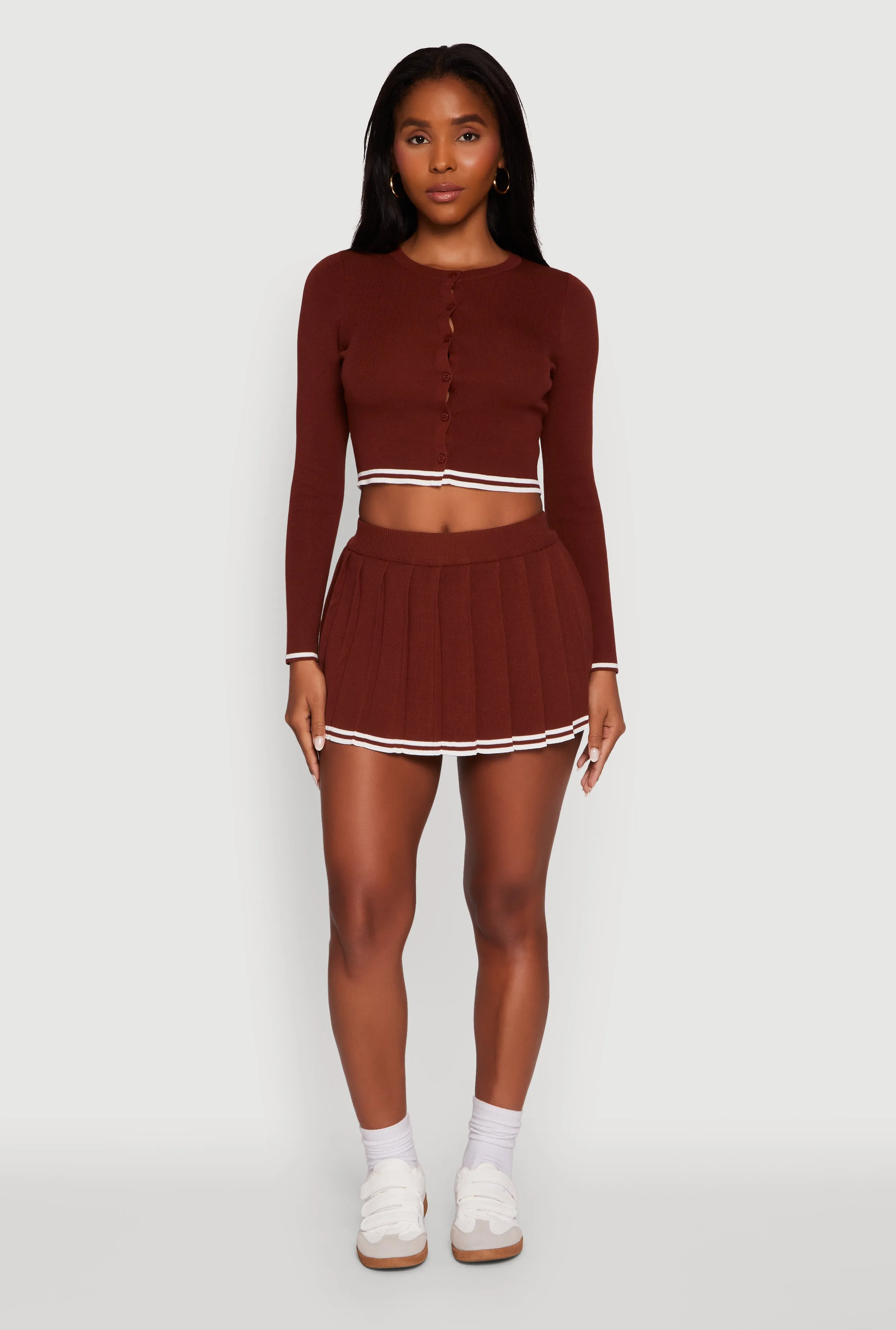 Daisy Button Front Varsity Stripe Cardigan sold by Rainbow product image thumbnail 3