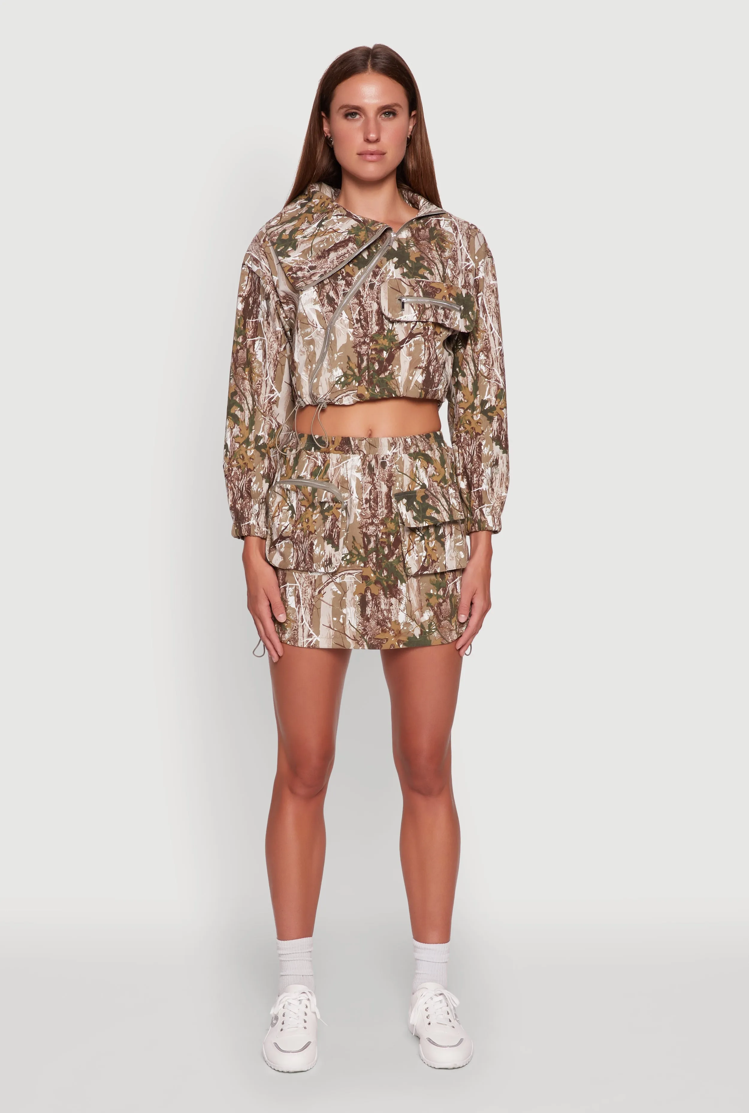 Hunter Camo Drawstring Hem Mini Skirt sold by Rainbow product image thumbnail 2