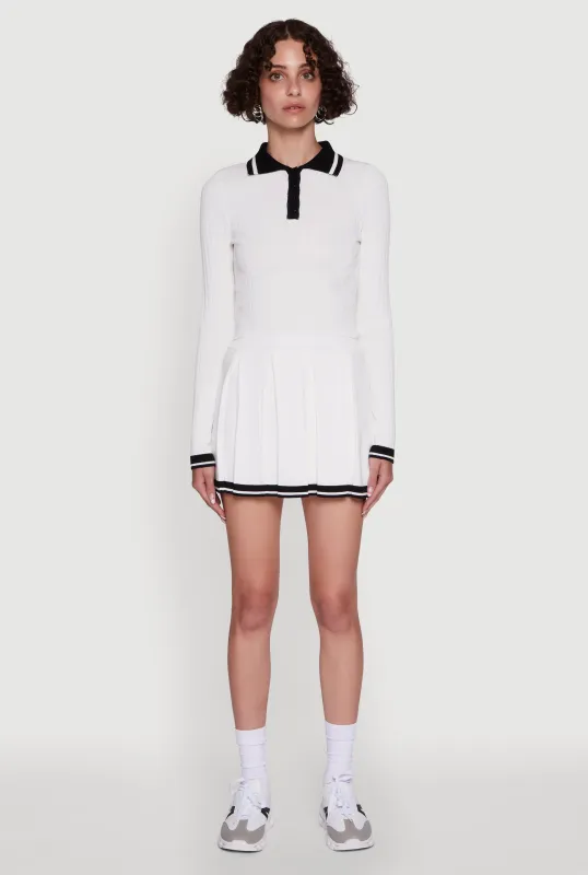 Daisy Varsity Stripe High Waisted Pleated Skirt sold by Rainbow