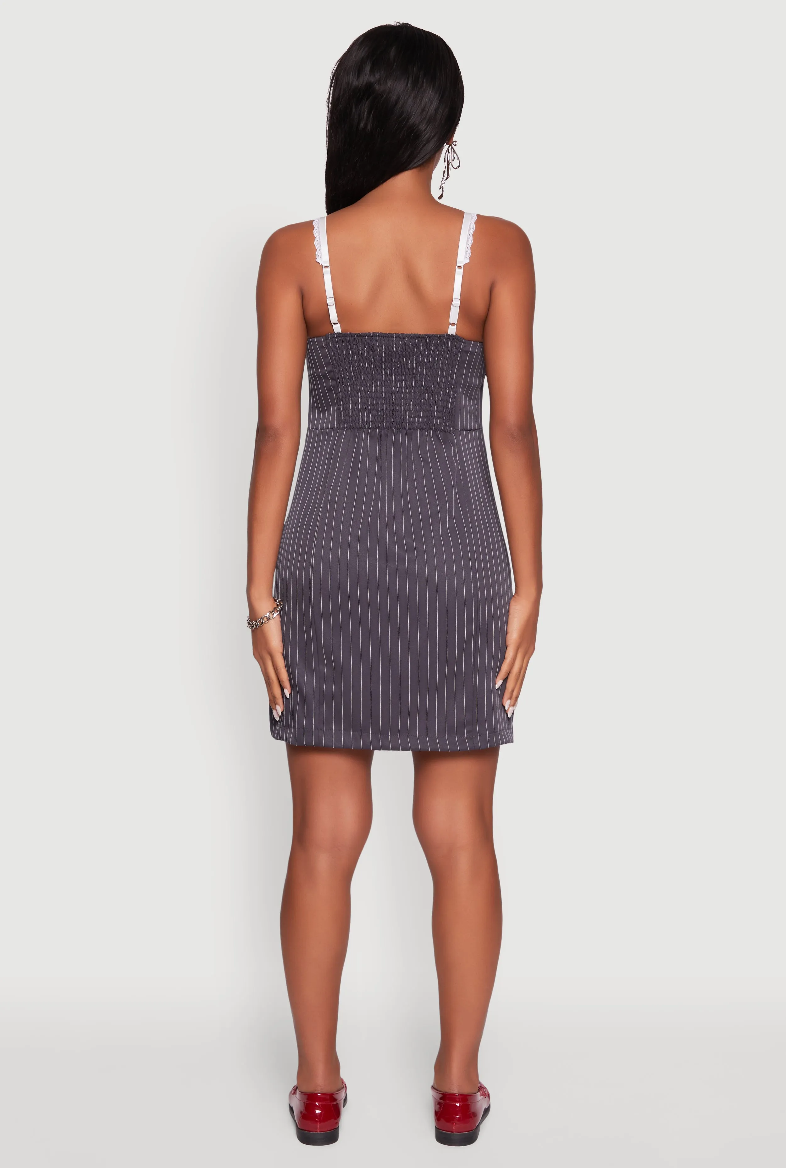 Patterned Lace Trim Sleeveless Mini Dress sold by Rainbow product image thumbnail 5