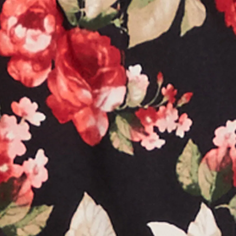 Haute Monde Floral Print Lace Detail Crop Top sold by Rainbow product image thumbnail 4