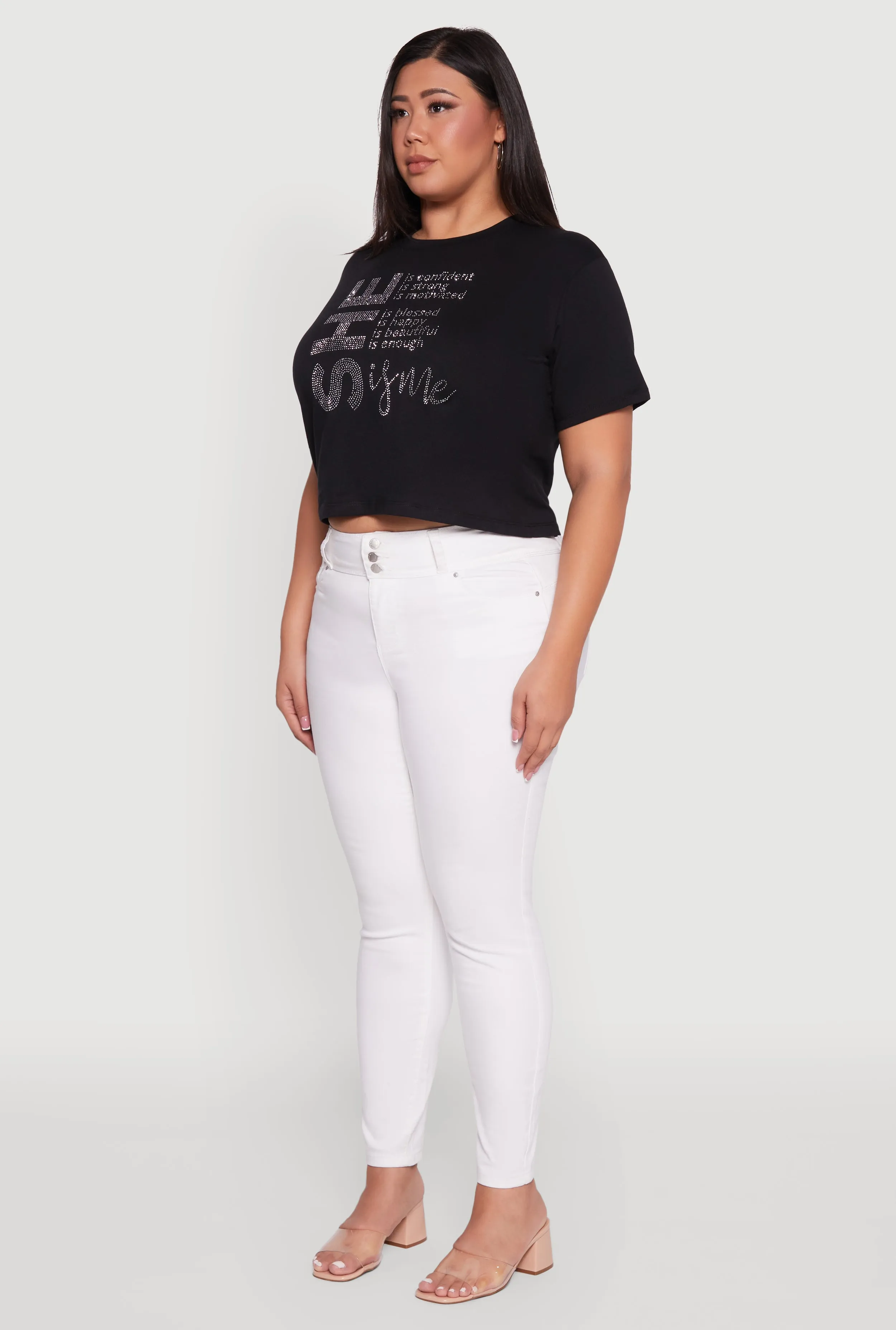 Plus Size Rhinestone She Is Me Graphic Tee sold by Rainbow product image thumbnail 5