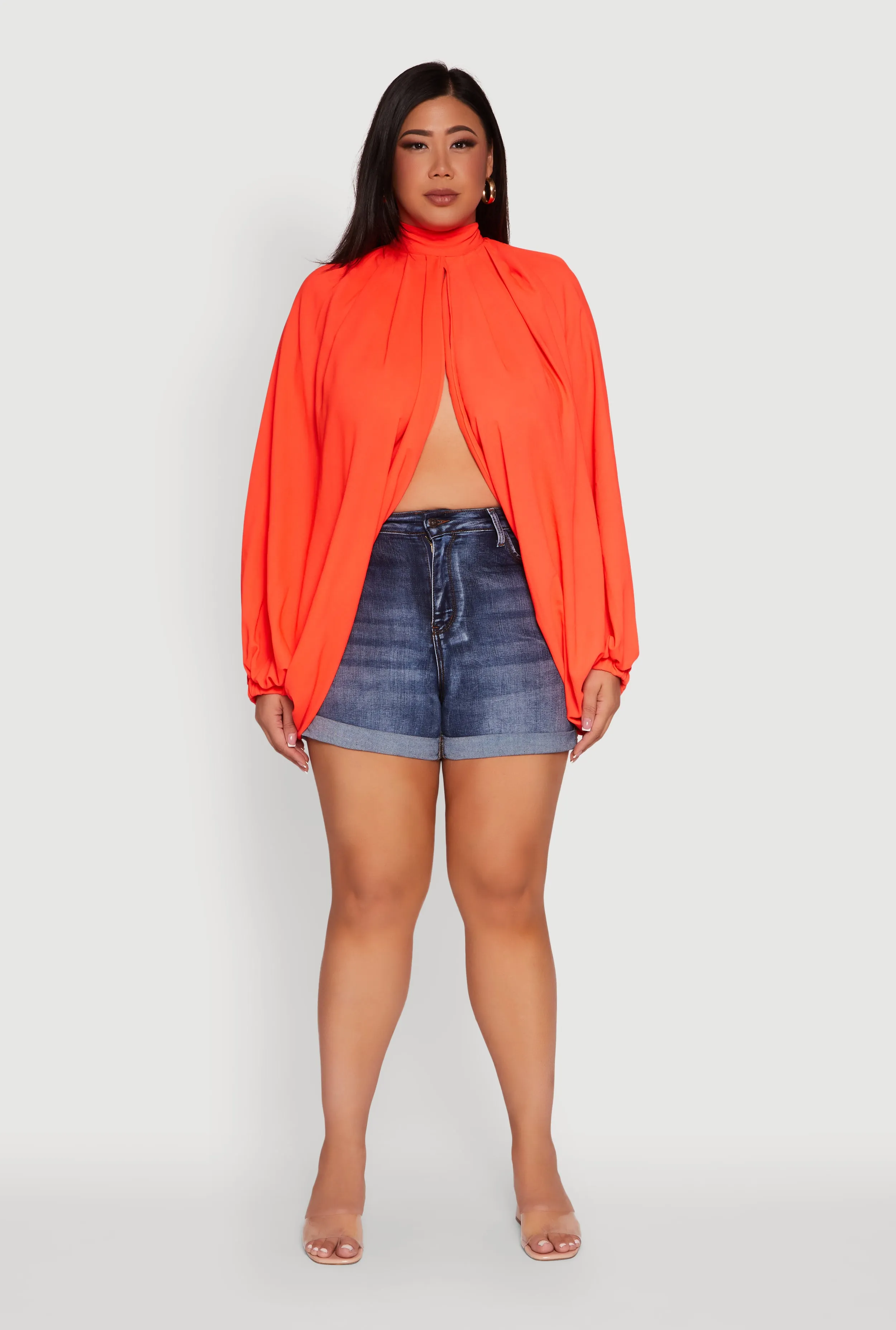 Plus Size Bishop Sleeve Tulip Overlay Top sold by Rainbow product image thumbnail 3