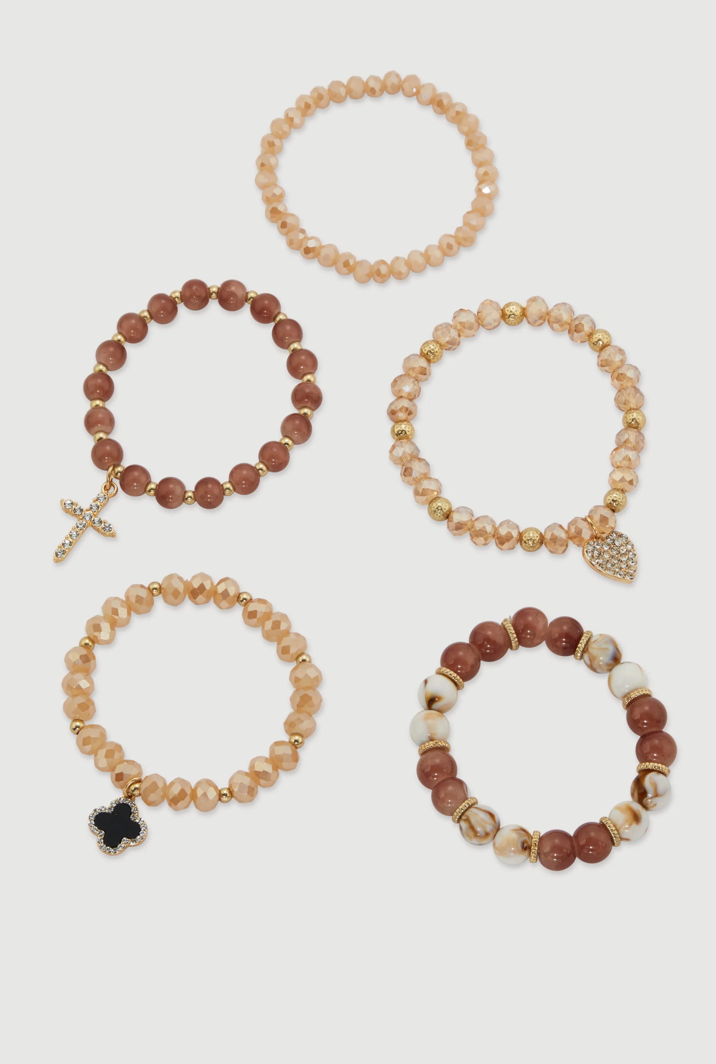 Beaded Stretchy Charm Bracelets Set of 5 sold by Rainbow product image thumbnail 3