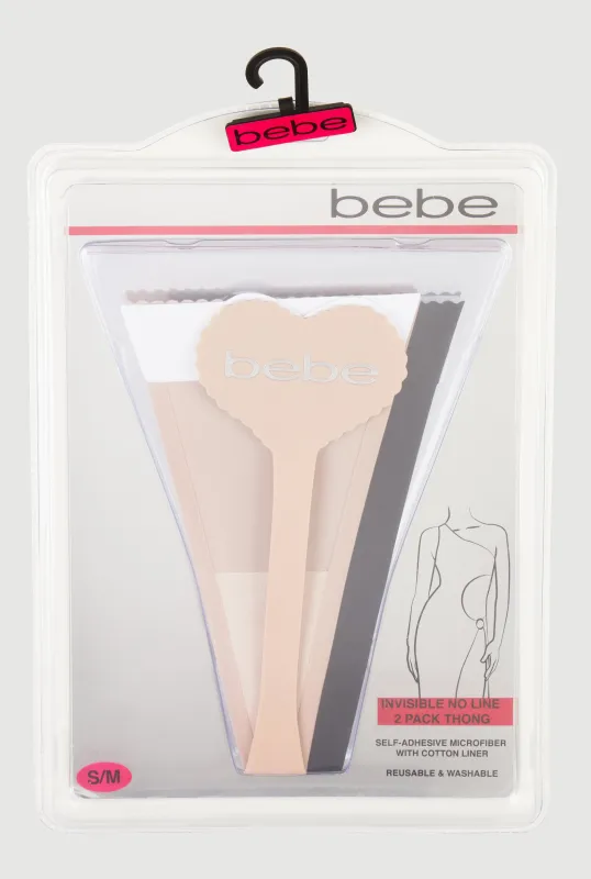 Bebe Self-Adhesive Microfiber Thong 2 Pack sold by Rainbow