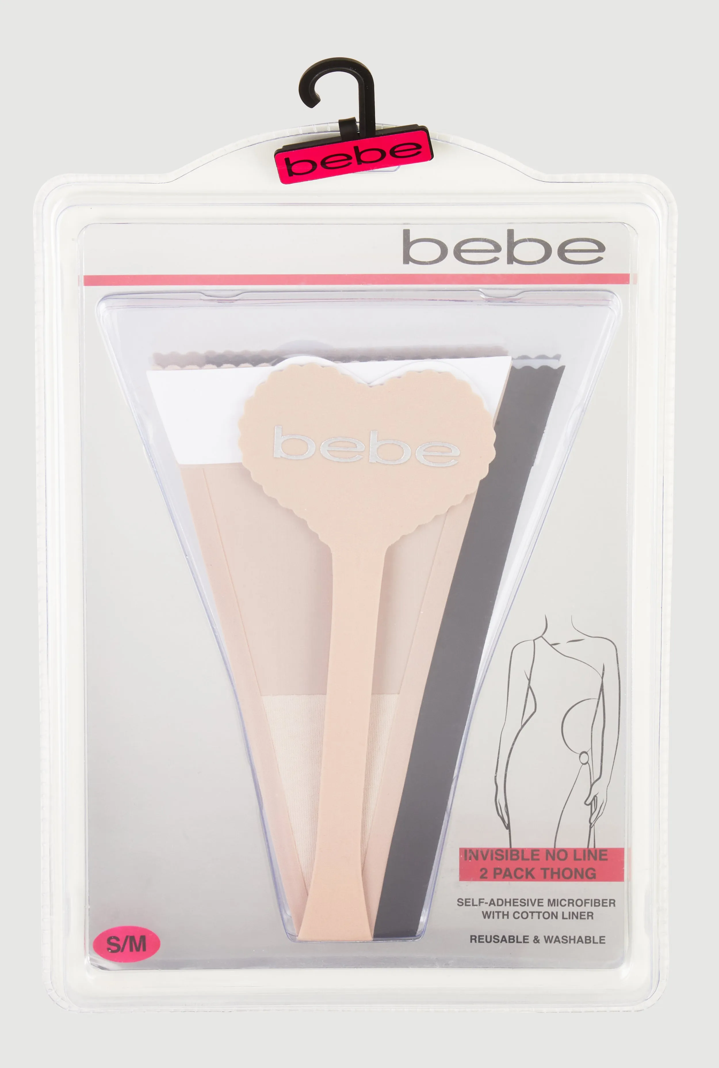 Bebe Self-Adhesive Microfiber Thong 2 Pack sold by Rainbow