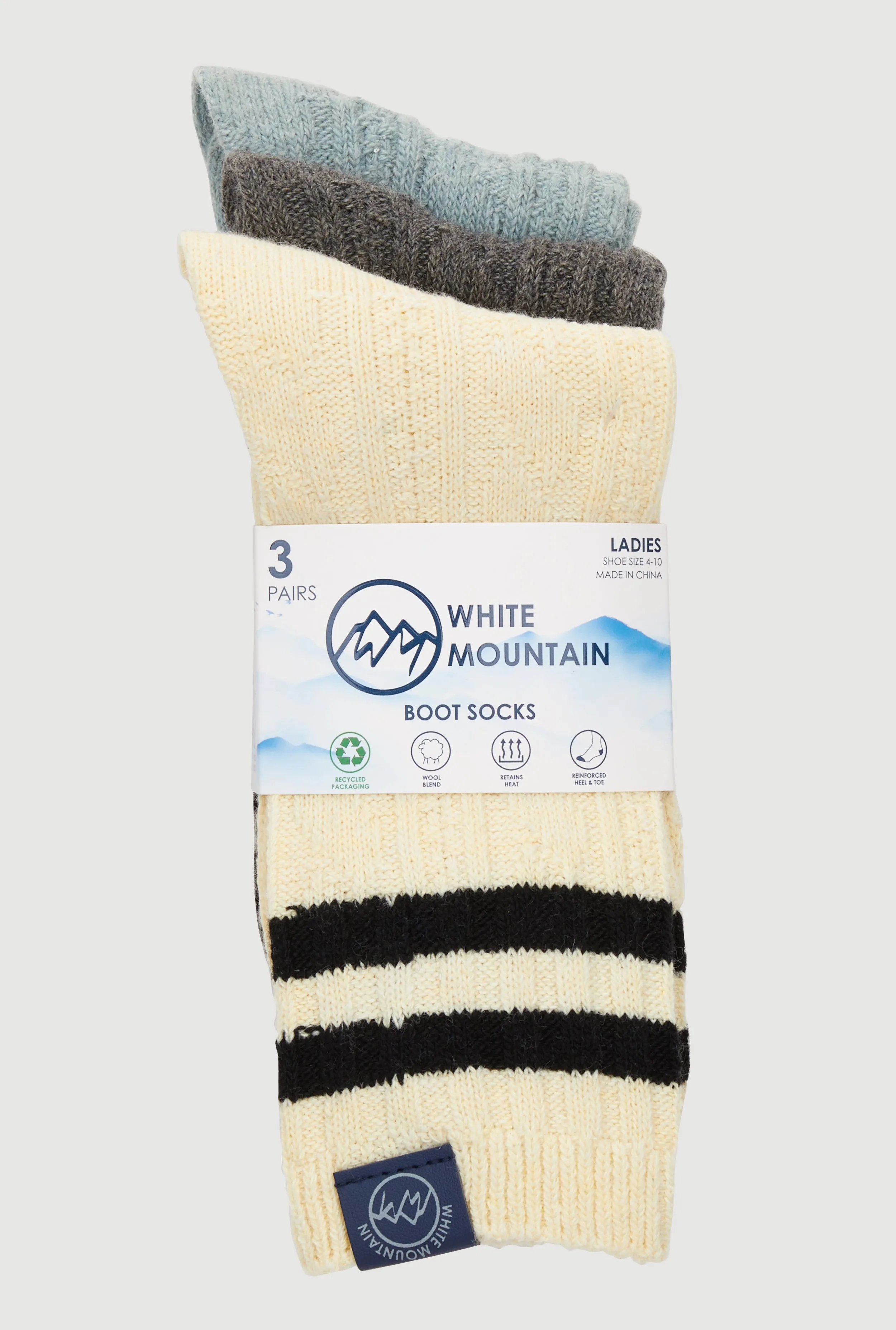 Varsity Striped Boot Socks 3 Pack Size 4-10 sold by Rainbow product image thumbnail 3