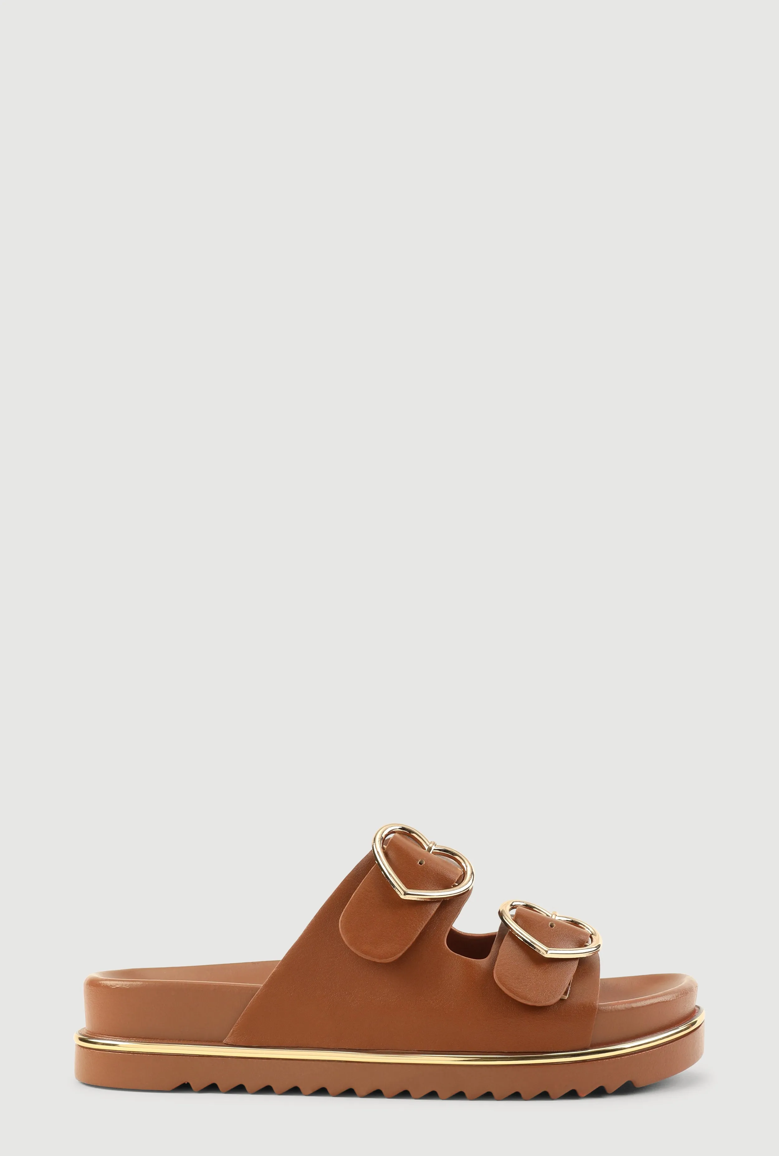 Heart Buckle Double Band Footbed Sandals sold by Rainbow product image thumbnail 2