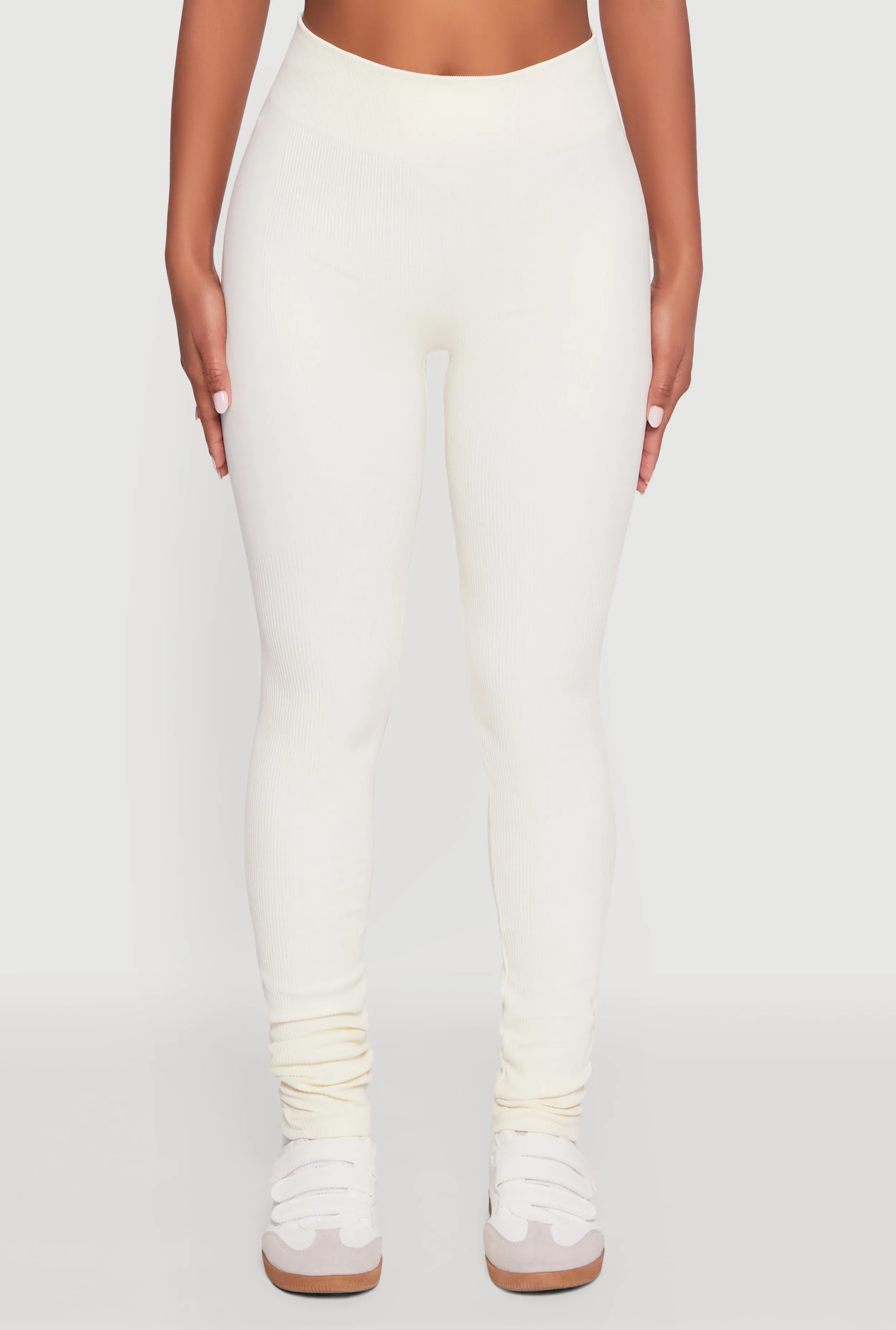 Seamless Ribbed High Waisted Leggings sold by Rainbow product image thumbnail 3