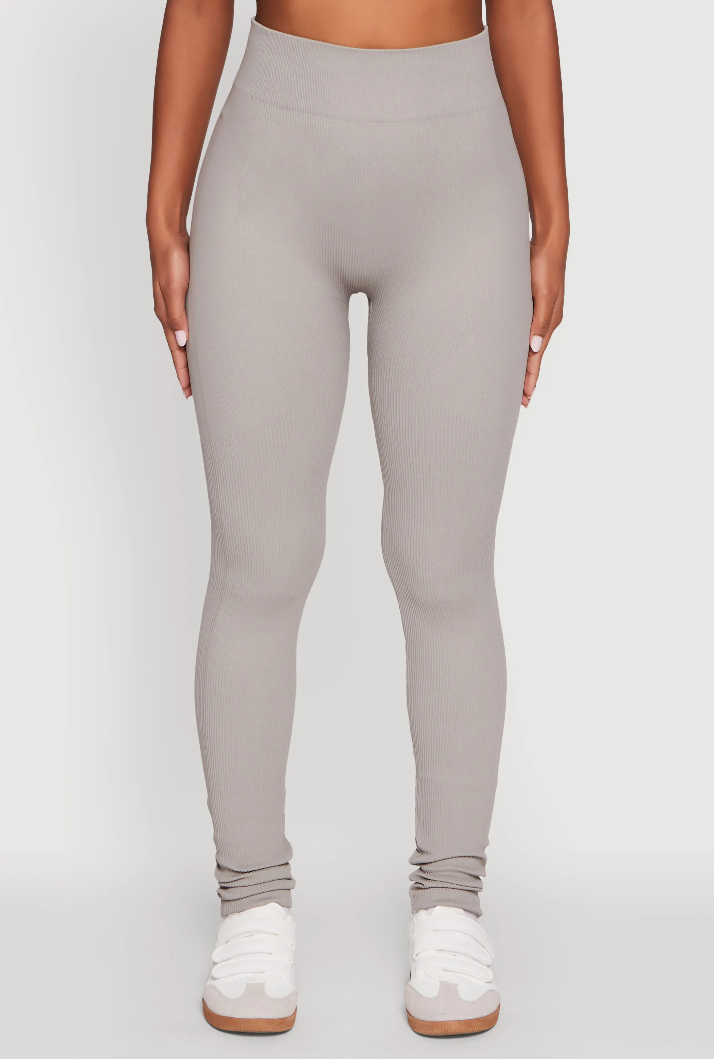 Seamless Ribbed High Waisted Leggings sold by Rainbow product image thumbnail 3