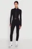 Seamless Ribbed Bustier Detail Cropped Track Jacket sold by Rainbow