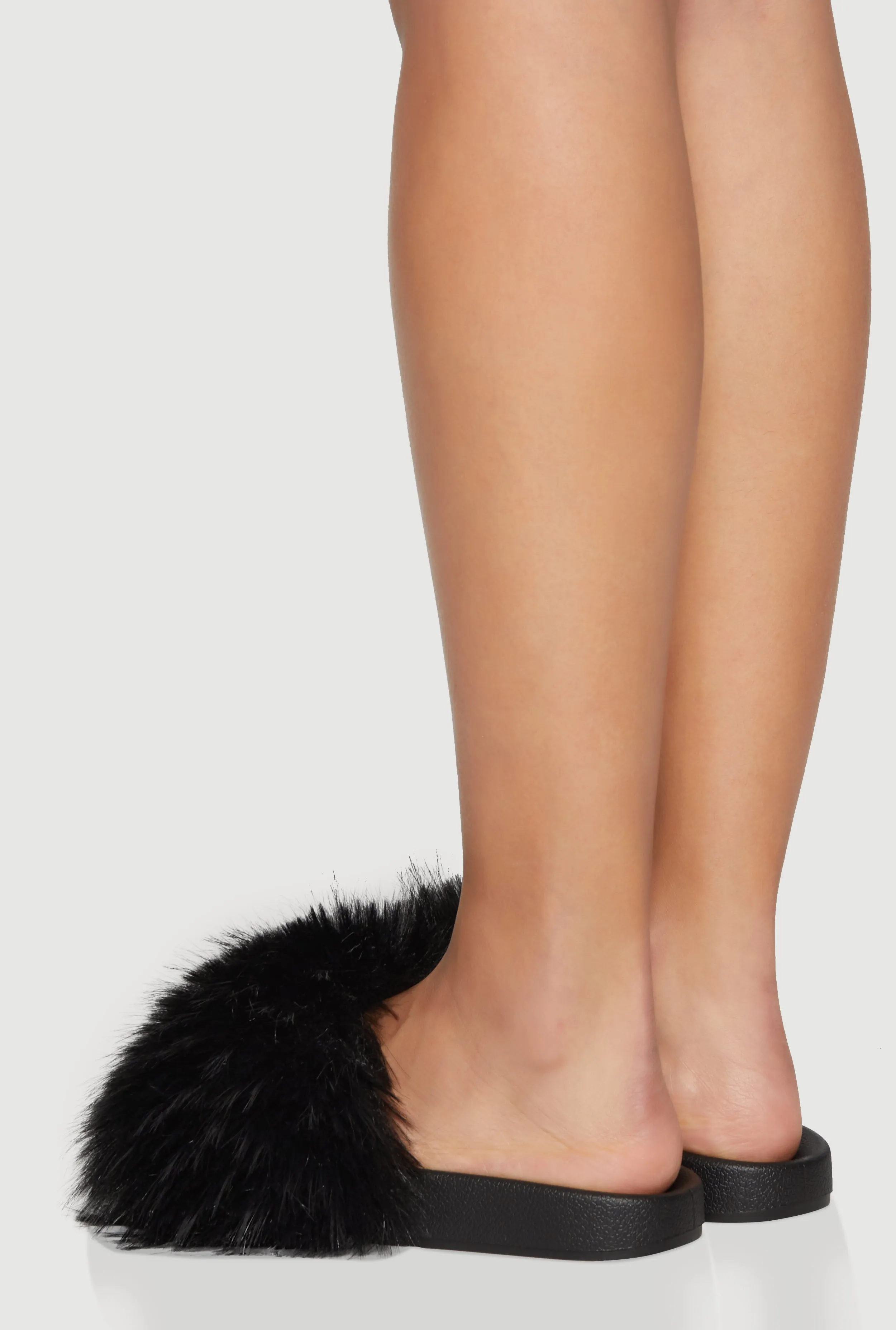 Faux Fur Open Toe Slide Sandals sold by Rainbow product image thumbnail 3