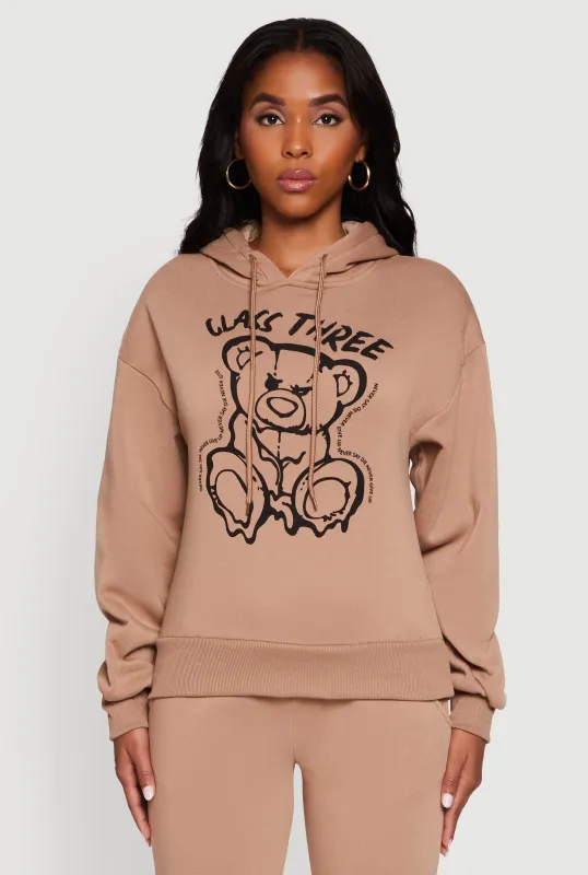 Bear Graphic Fleece Pullover Hoodie sold by Rainbow