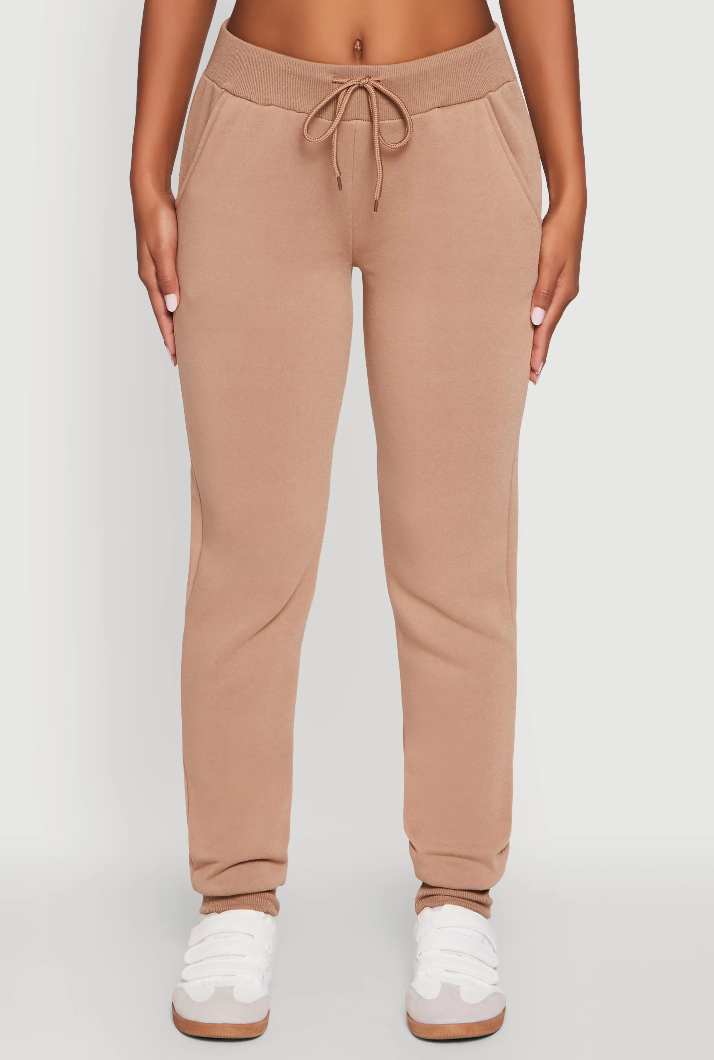 Mid Rise Solid Fleece Joggers sold by Rainbow product image thumbnail 3