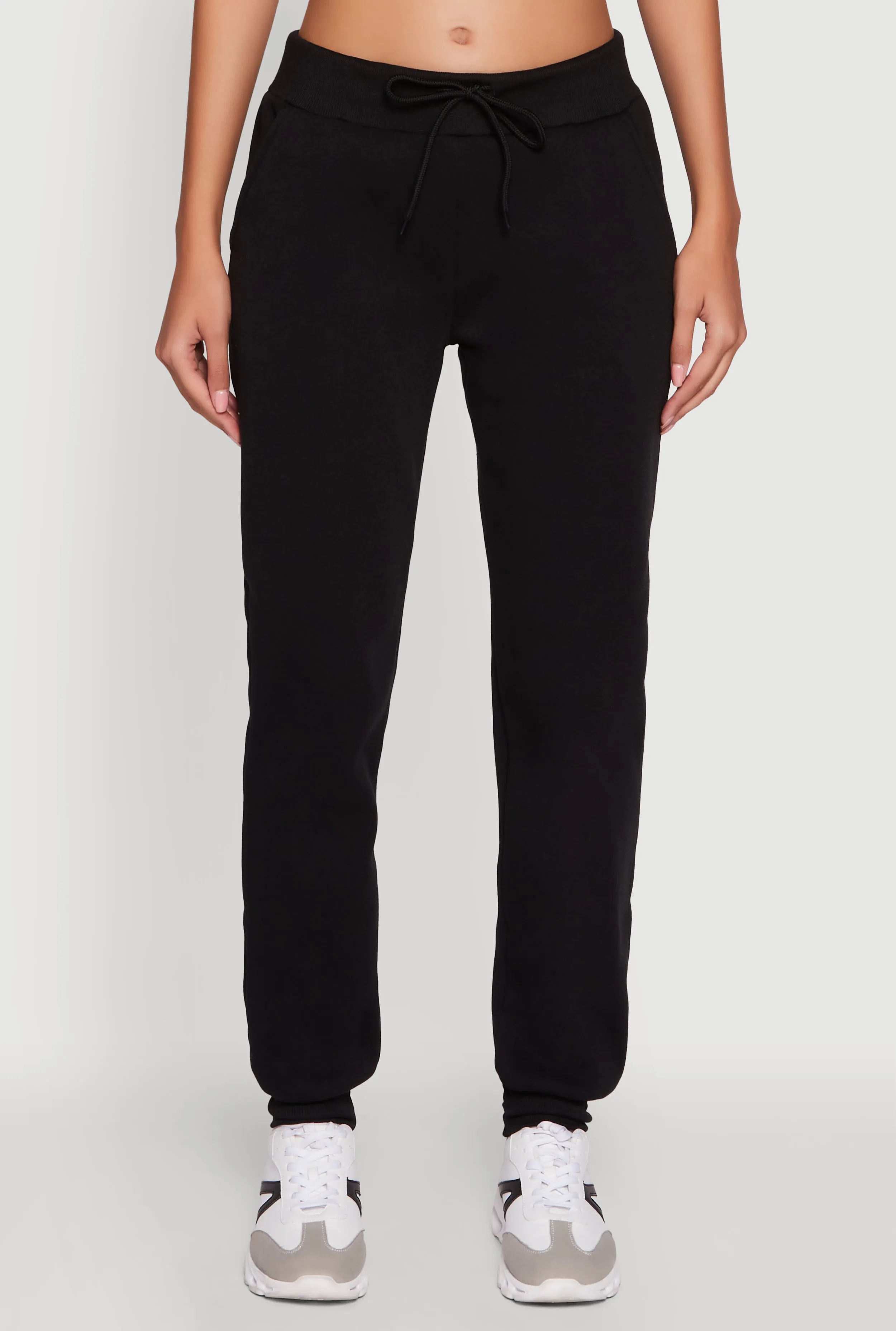 Mid Rise Solid Fleece Joggers sold by Rainbow product image thumbnail 3