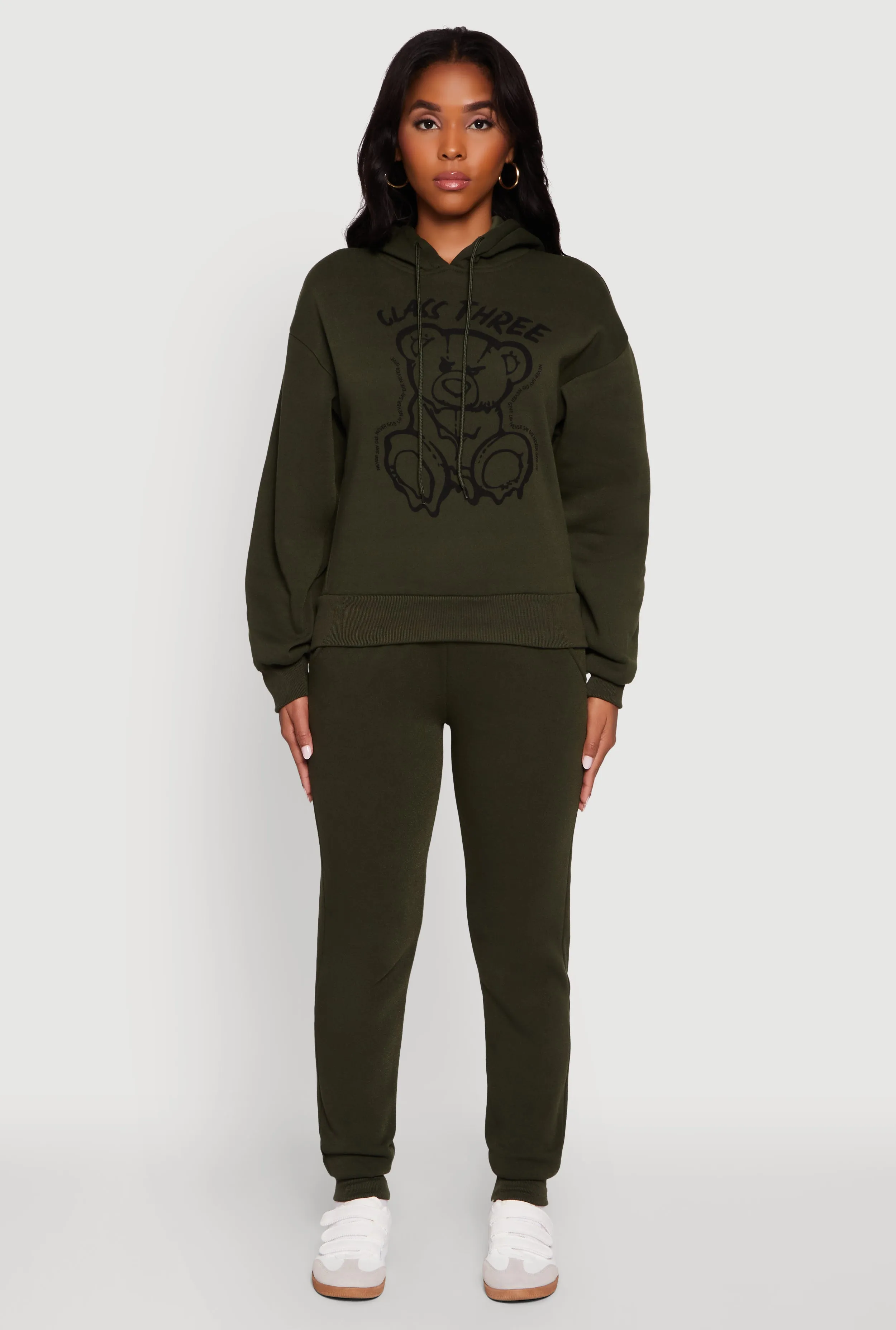 Mid Rise Solid Fleece Joggers sold by Rainbow product image thumbnail 2