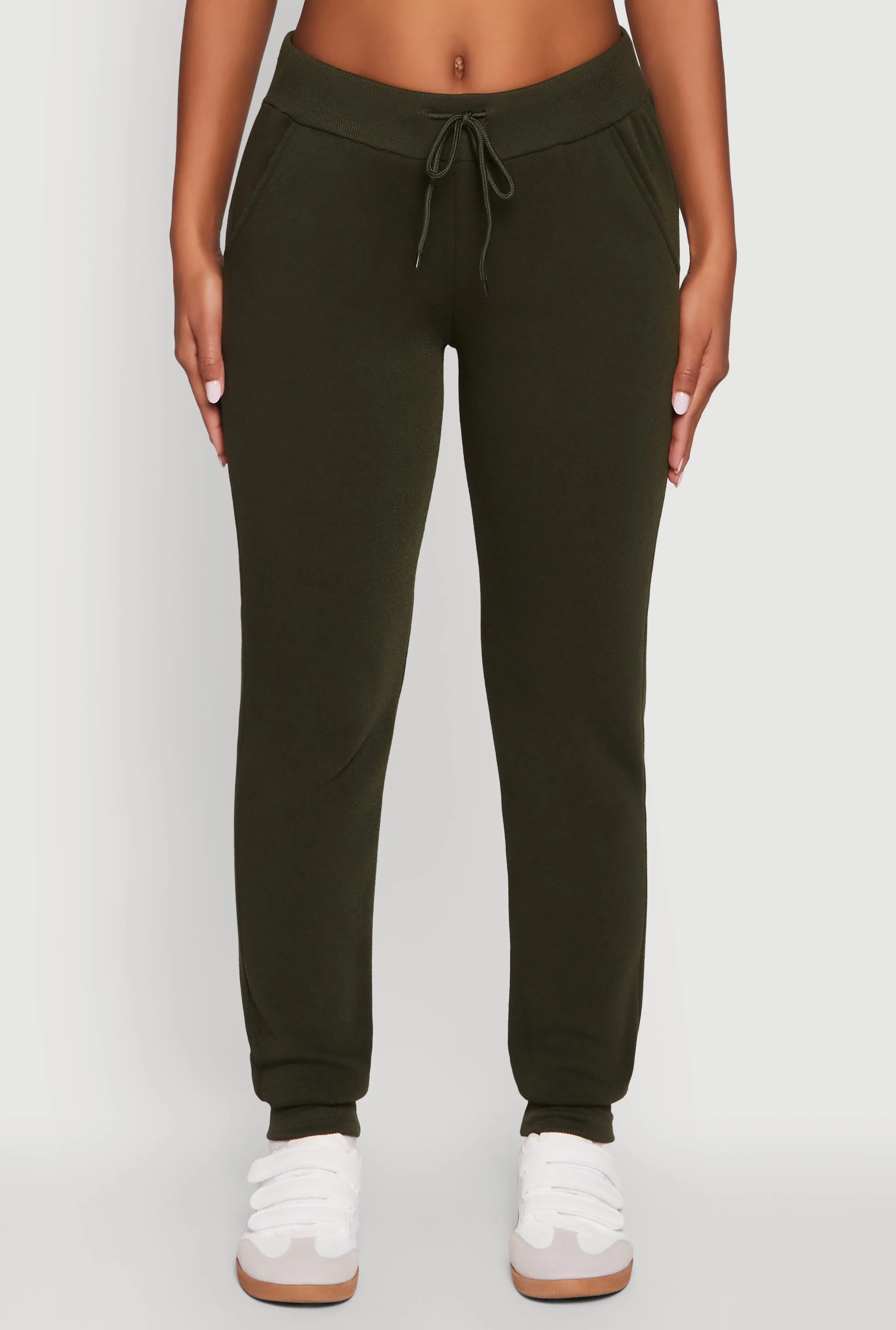 Mid Rise Solid Fleece Joggers sold by Rainbow product image thumbnail 3