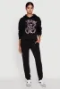Mid Rise Solid Fleece Joggers sold by Rainbow