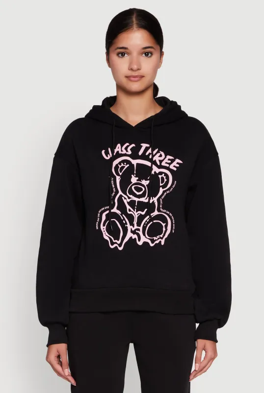 Bear Graphic Fleece Pullover Hoodie sold by Rainbow