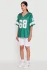 68 Graphic V-Neck Football Jersey sold by Rainbow