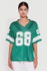 68 Graphic V-Neck Football Jersey sold by Rainbow