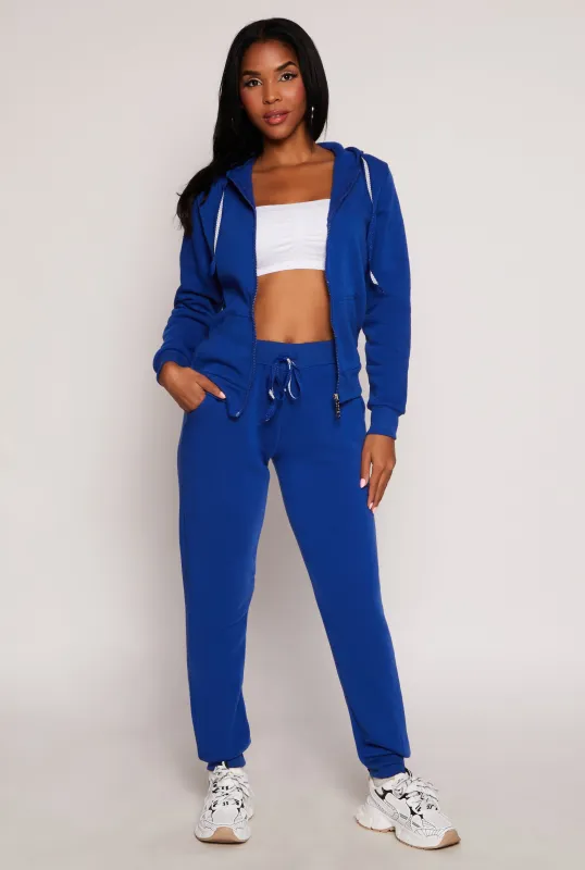 Fleece High Waist Drawstring Joggers sold by Rainbow