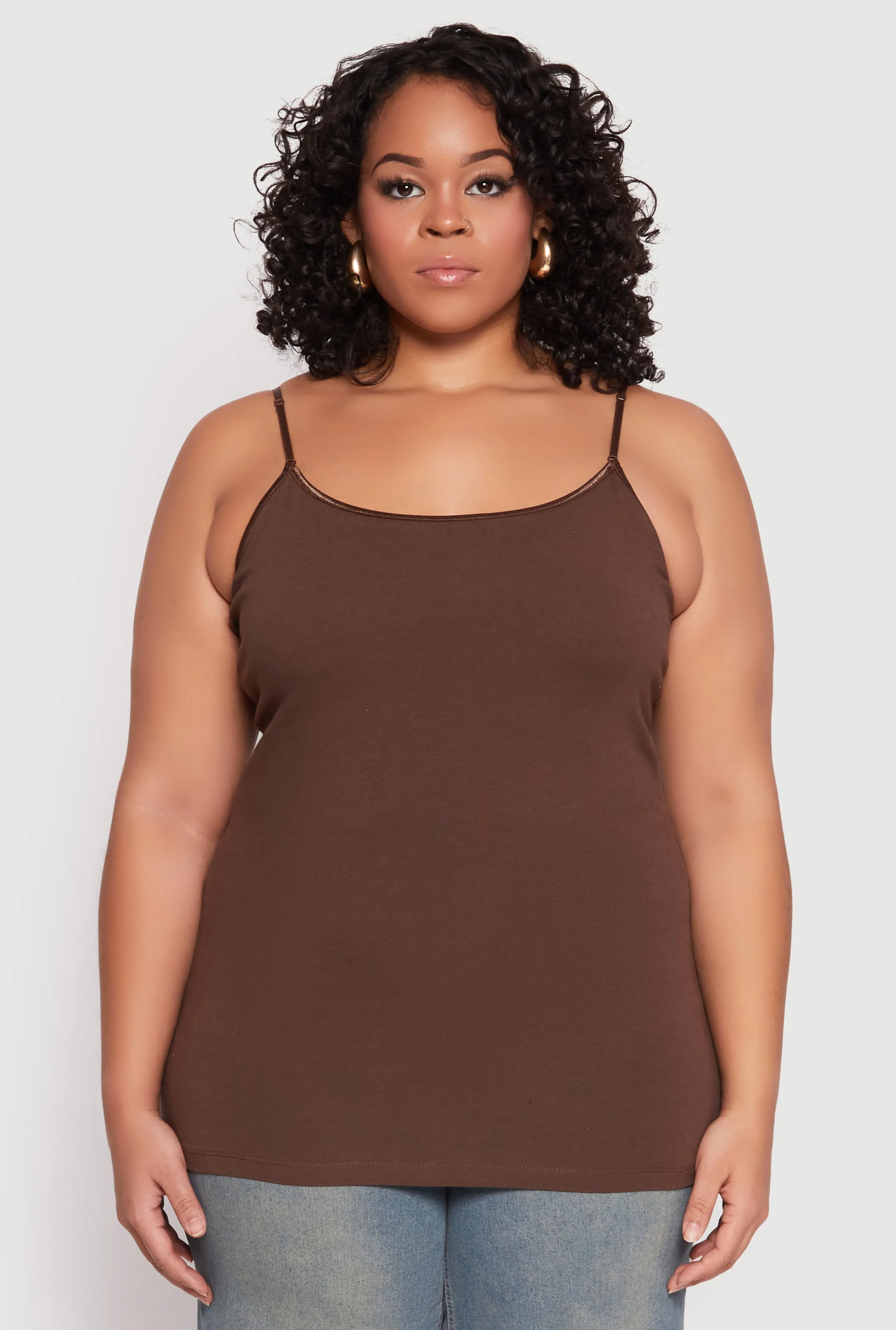 Plus Size Basic Shelf Bra Cami sold by Rainbow product image thumbnail 2