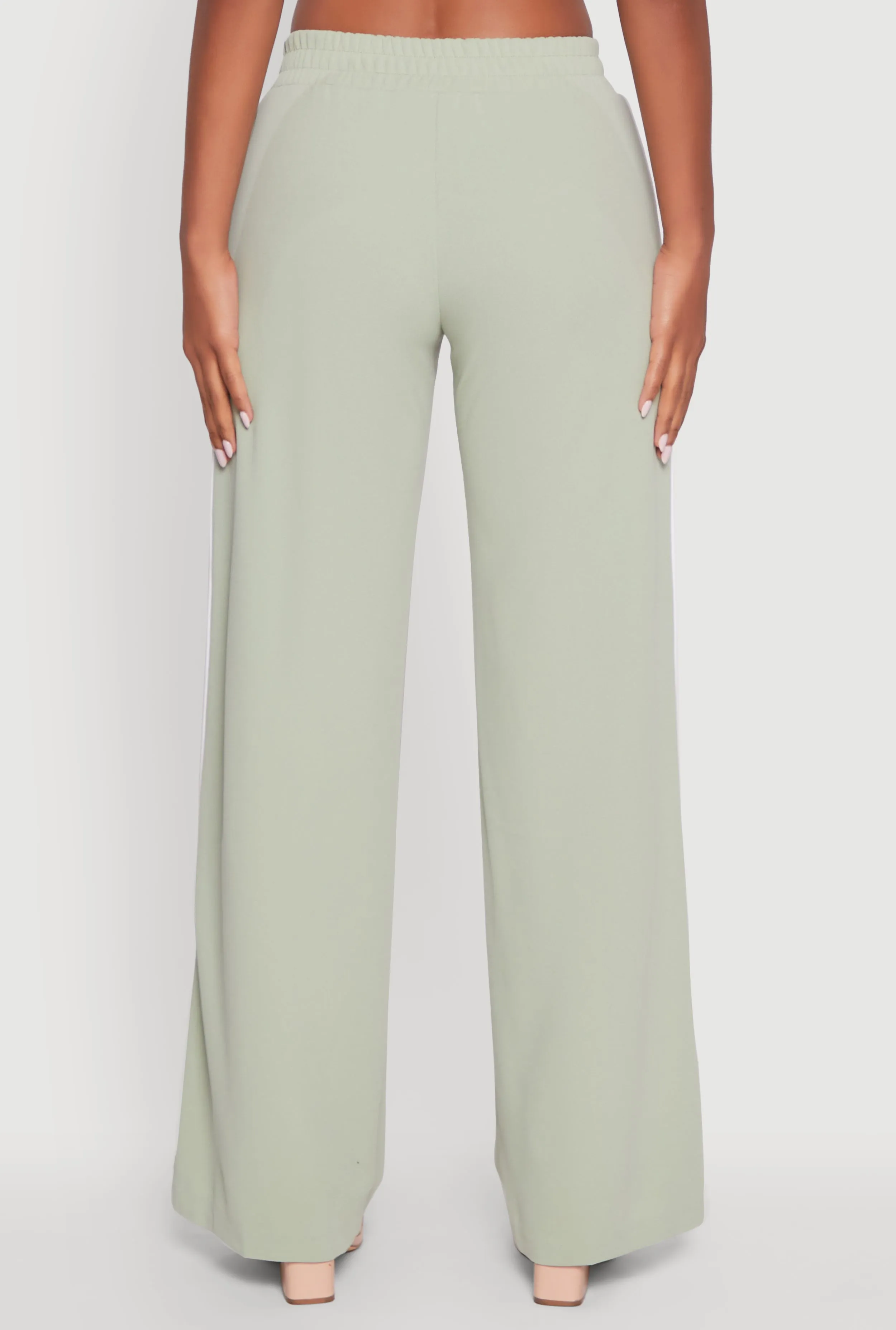 Wide Leg Crepe Knit Casual Pants sold by Rainbow product image thumbnail 5